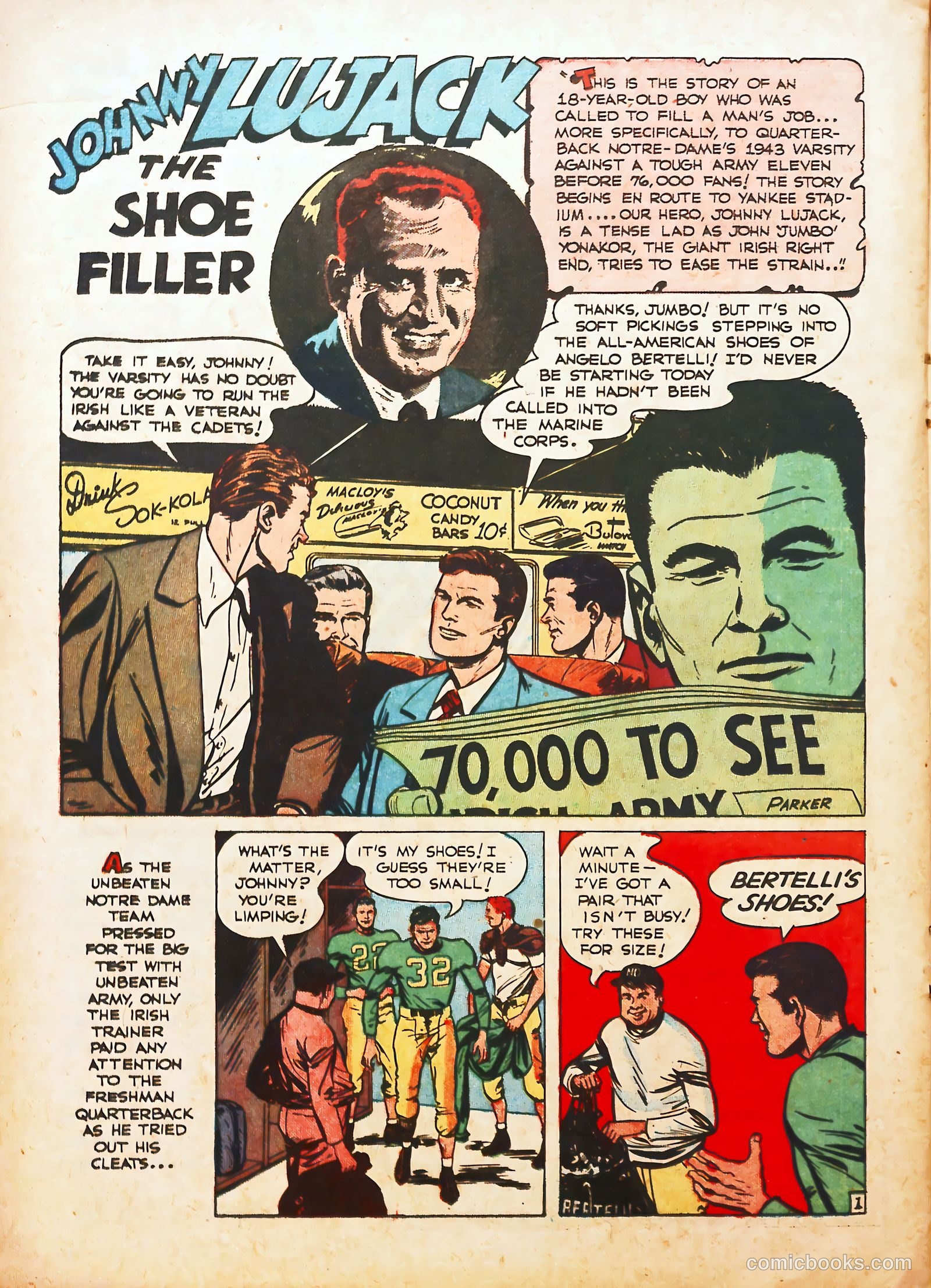 Football Thrills #1 (1951) — page 22 of 36