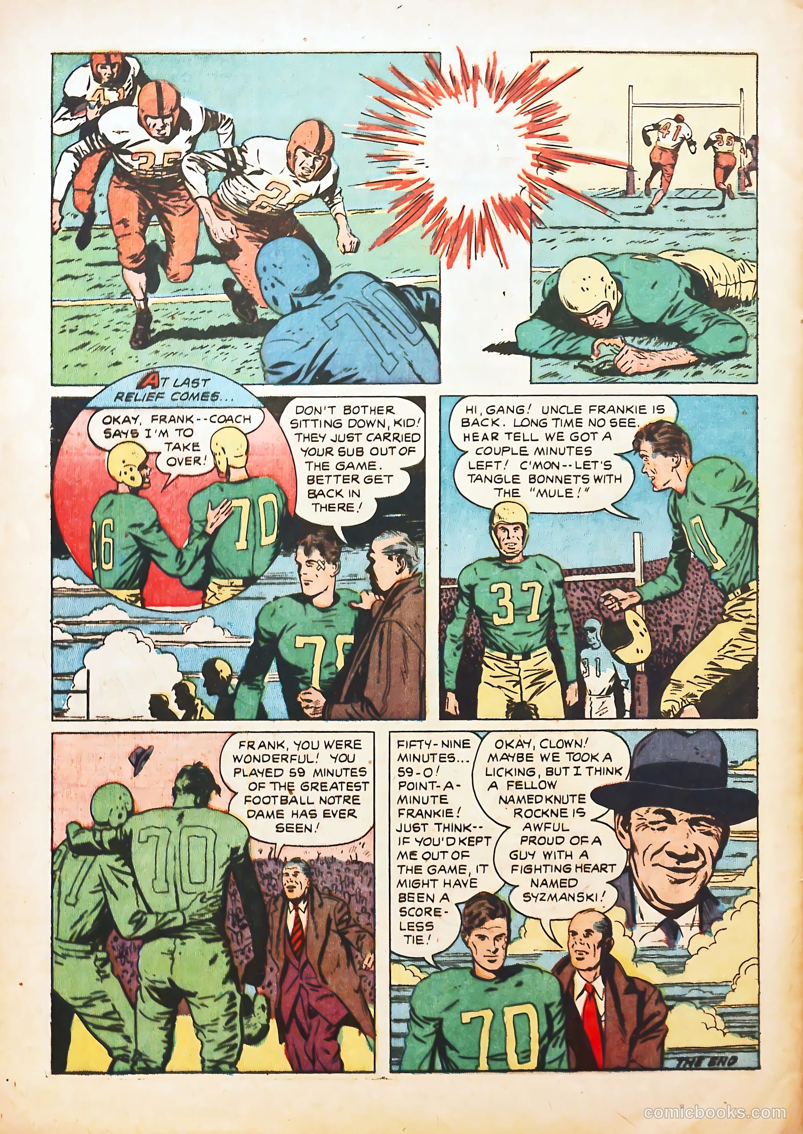 Football Thrills #1 (1951) — page 32 of 36