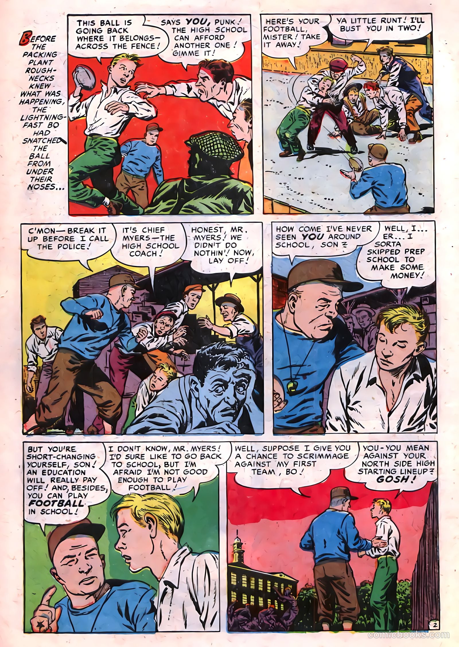 Football Thrills #2 (1952) — page 10 of 36