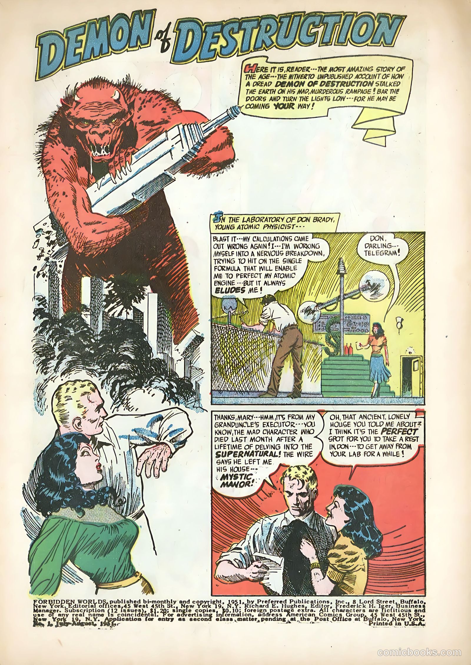 Forbidden Worlds #1 (1951) — page 3 of 52
