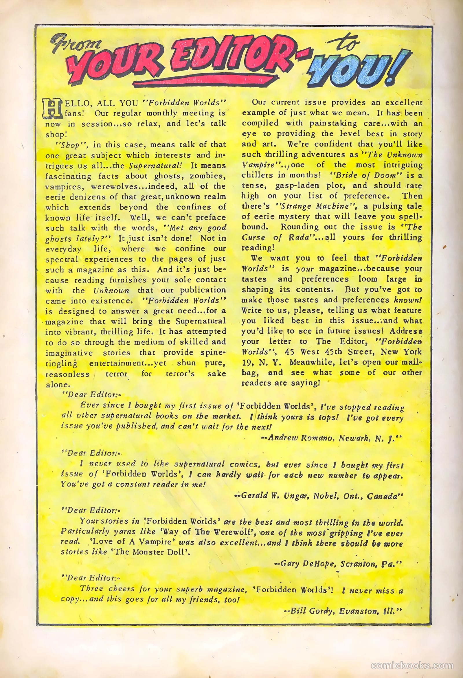 Forbidden Worlds #10 (1952) — page 18 of 36