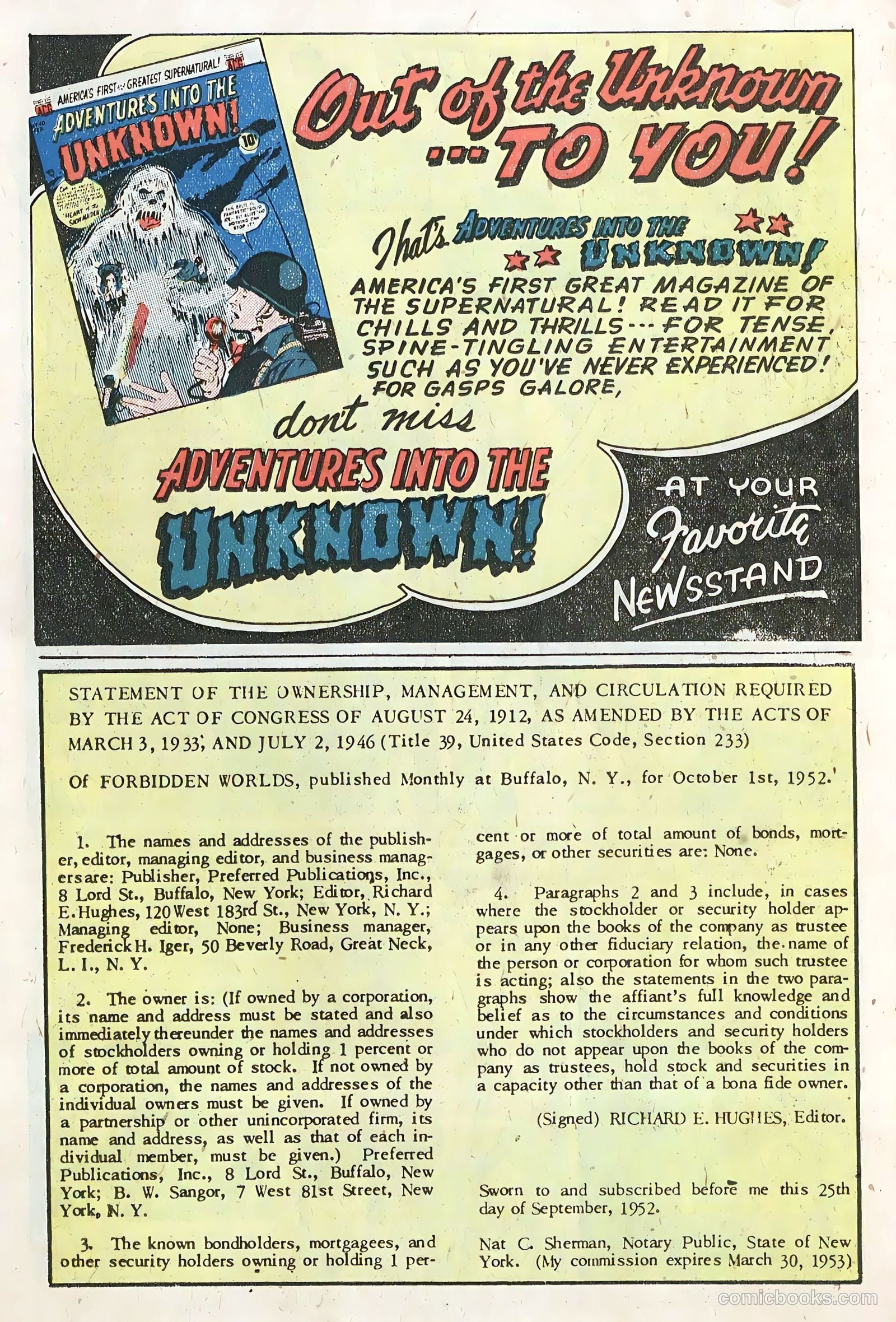 Forbidden Worlds #15 (1953) — page 26 of 36