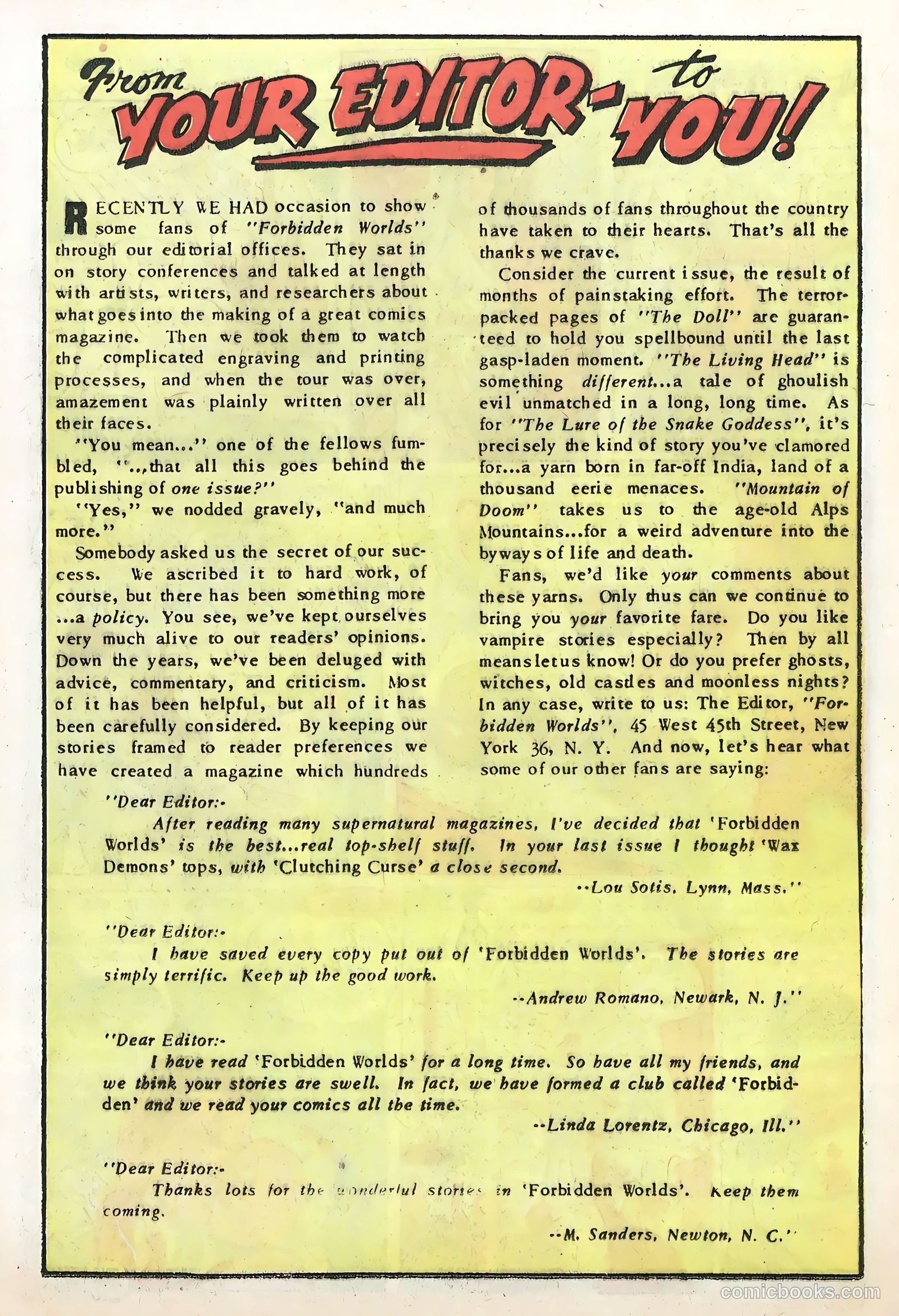 Forbidden Worlds #16 (1953) — page 26 of 36