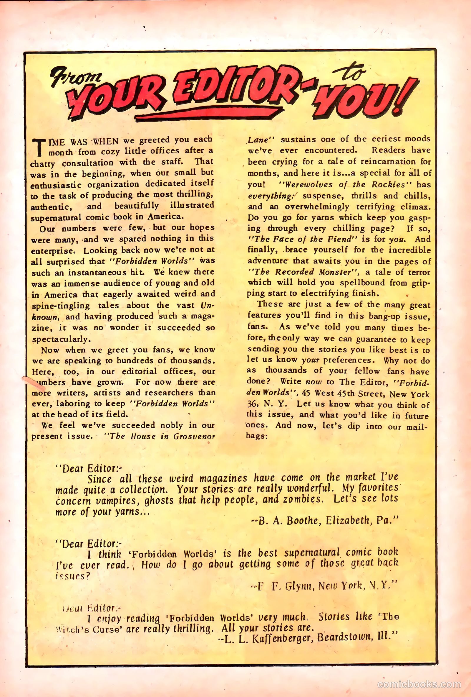 Forbidden Worlds #17 (1953) — page 26 of 36