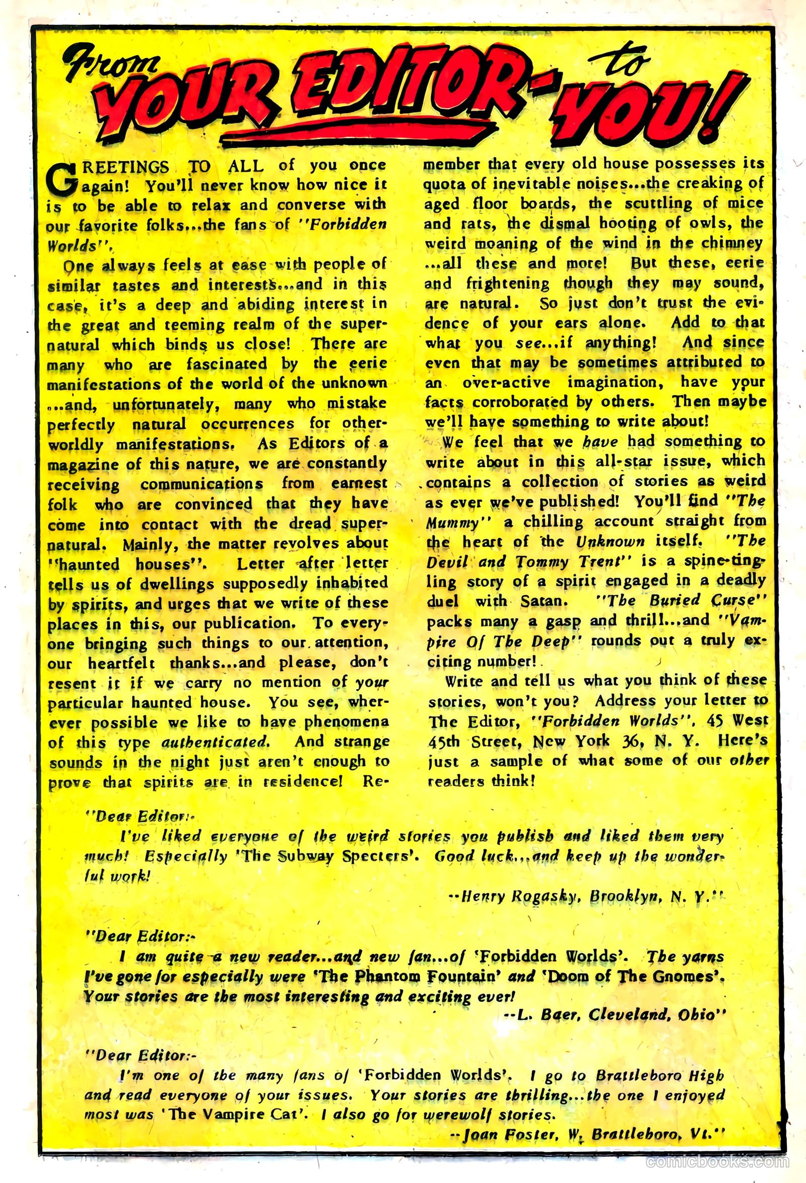 Forbidden Worlds #18 (1953) — page 26 of 35