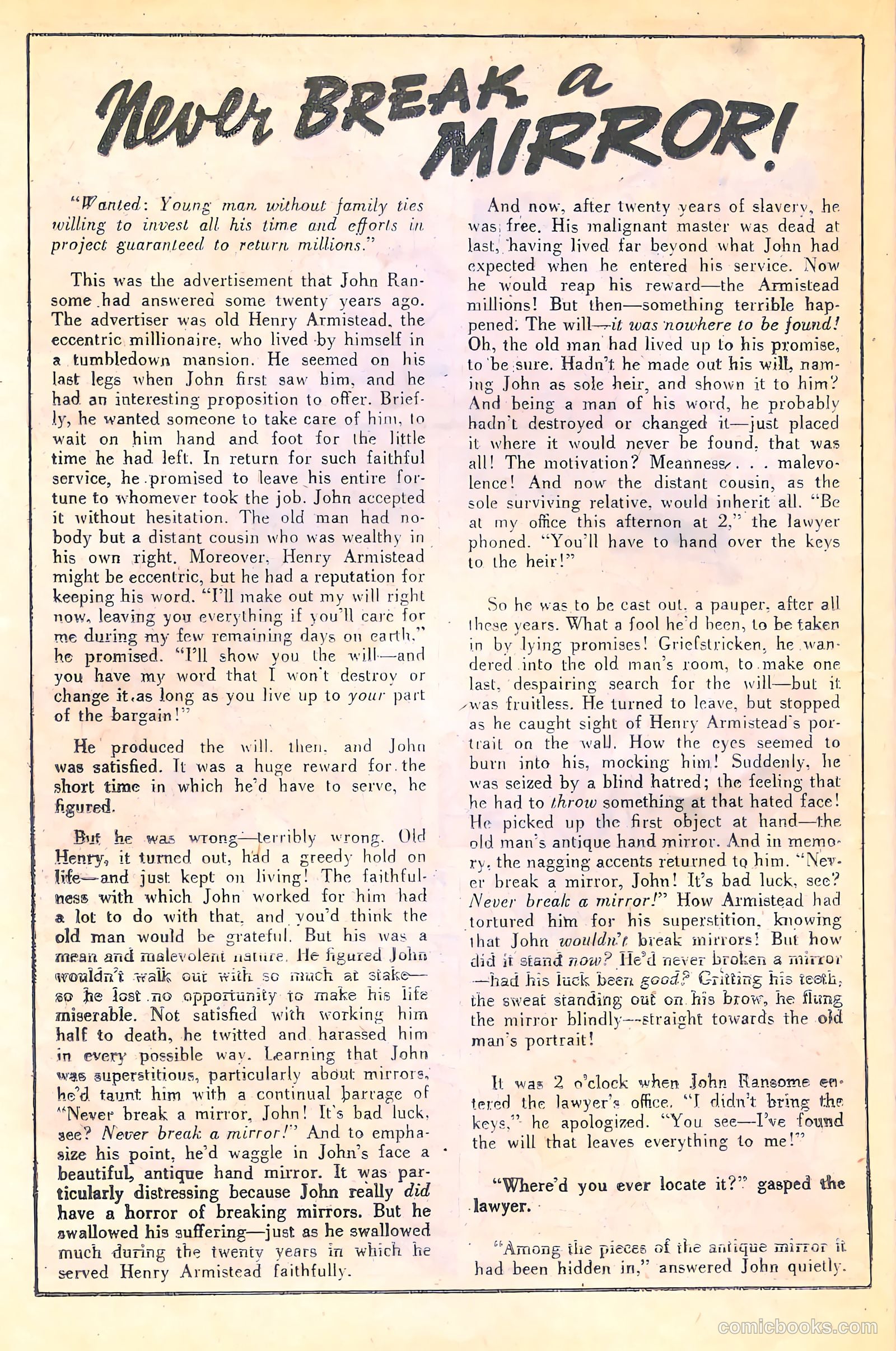 Forbidden Worlds #39 (1955) — page 16 of 36