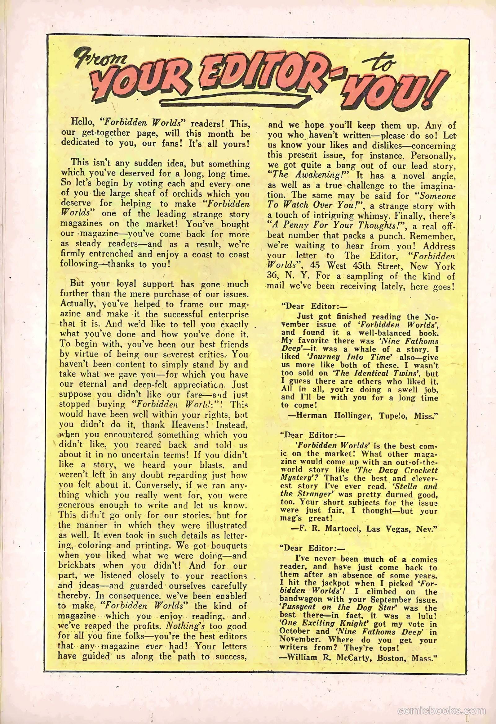 Forbidden Worlds #41 (1956) — page 22 of 36