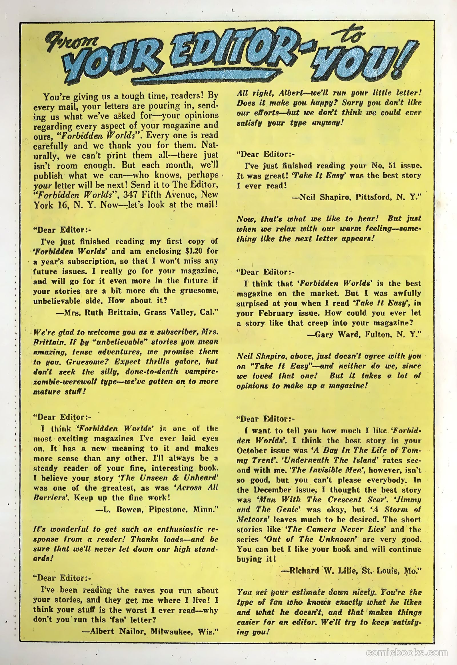 Forbidden Worlds #56 (1957) — page 22 of 36