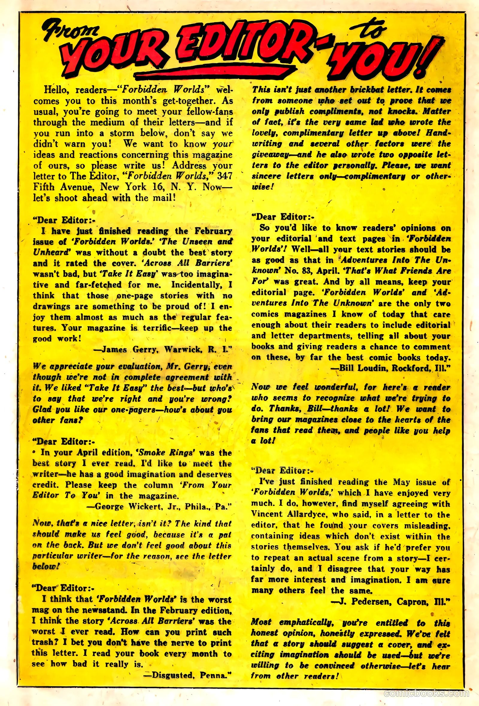 Forbidden Worlds #58 (1957) — page 22 of 36