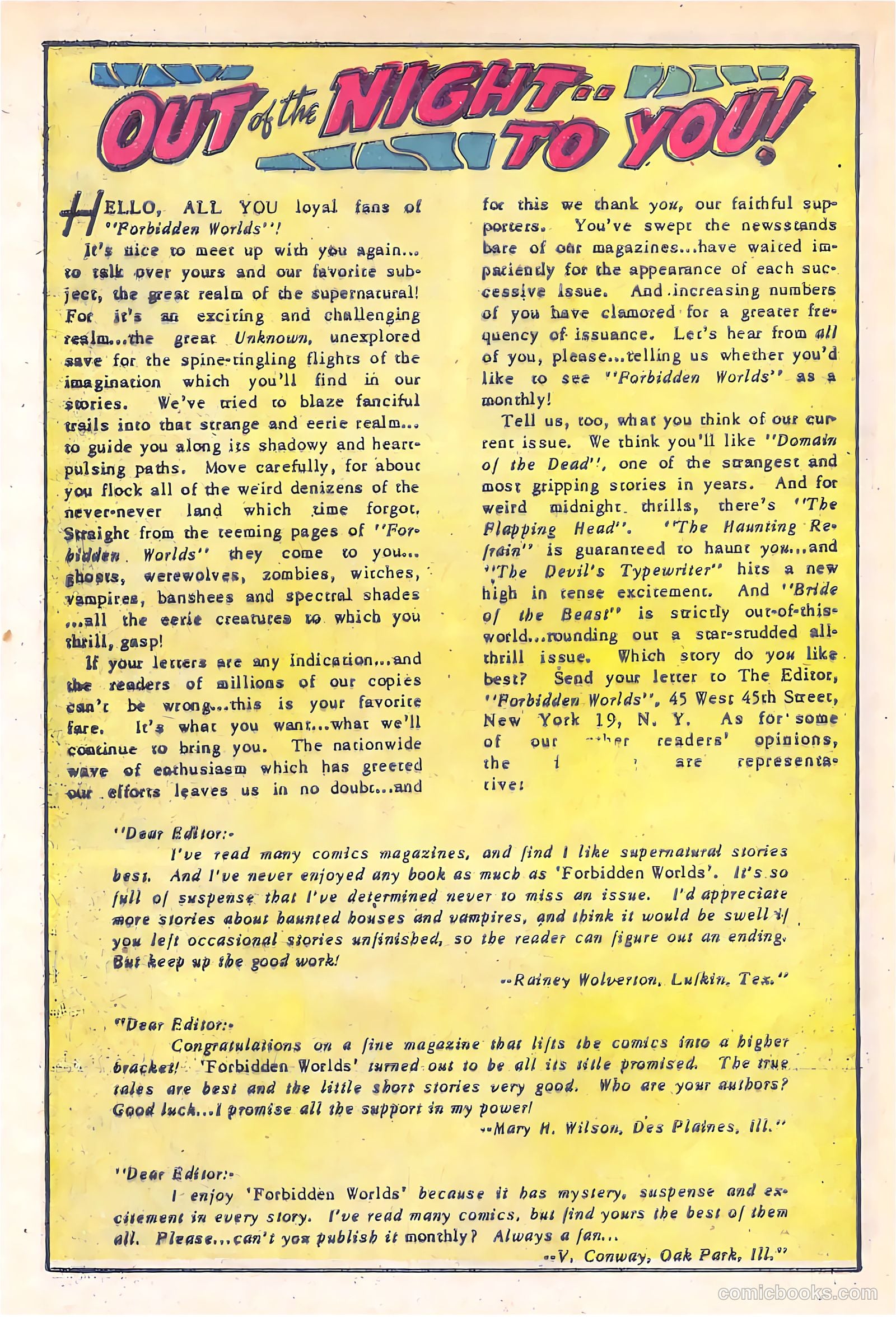 Forbidden Worlds #6 (1952) — page 27 of 45
