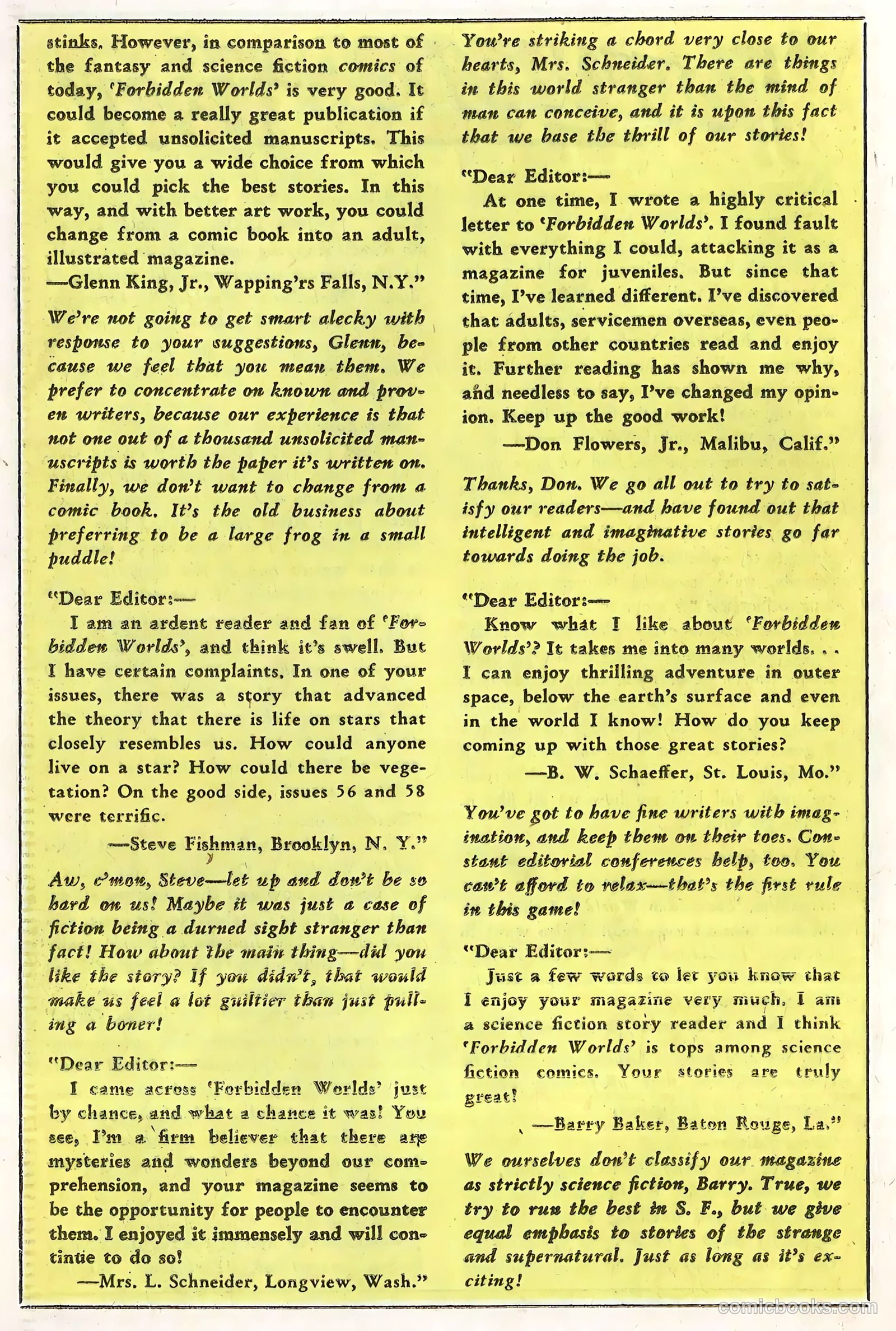 Forbidden Worlds #63 (1958) — page 22 of 36