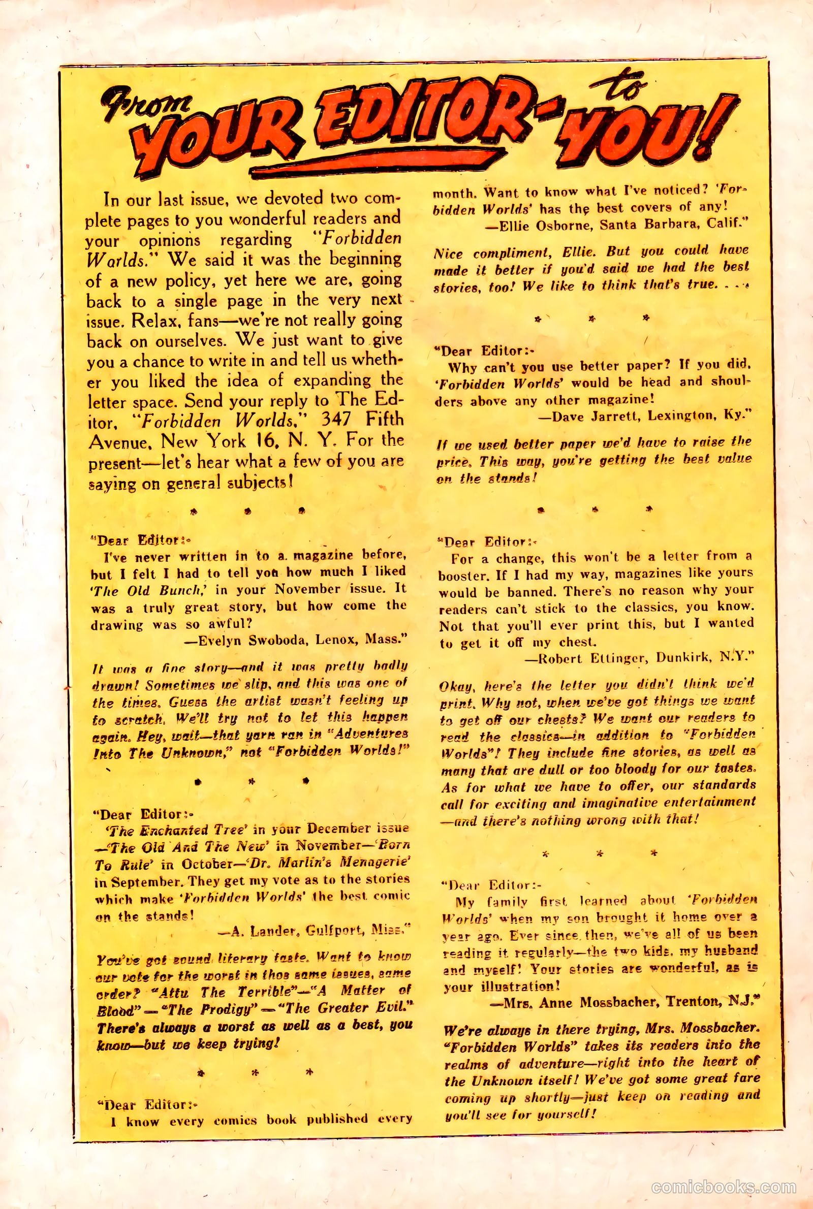 Forbidden Worlds #64 (1958) — page 22 of 36