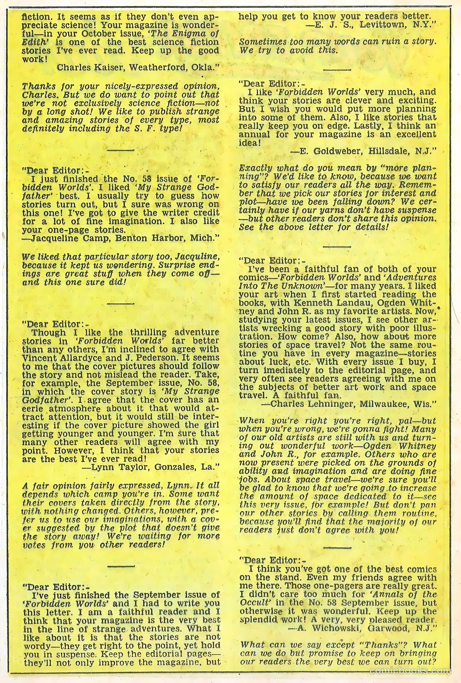 Forbidden Worlds #66 (1958) — page 24 of 36