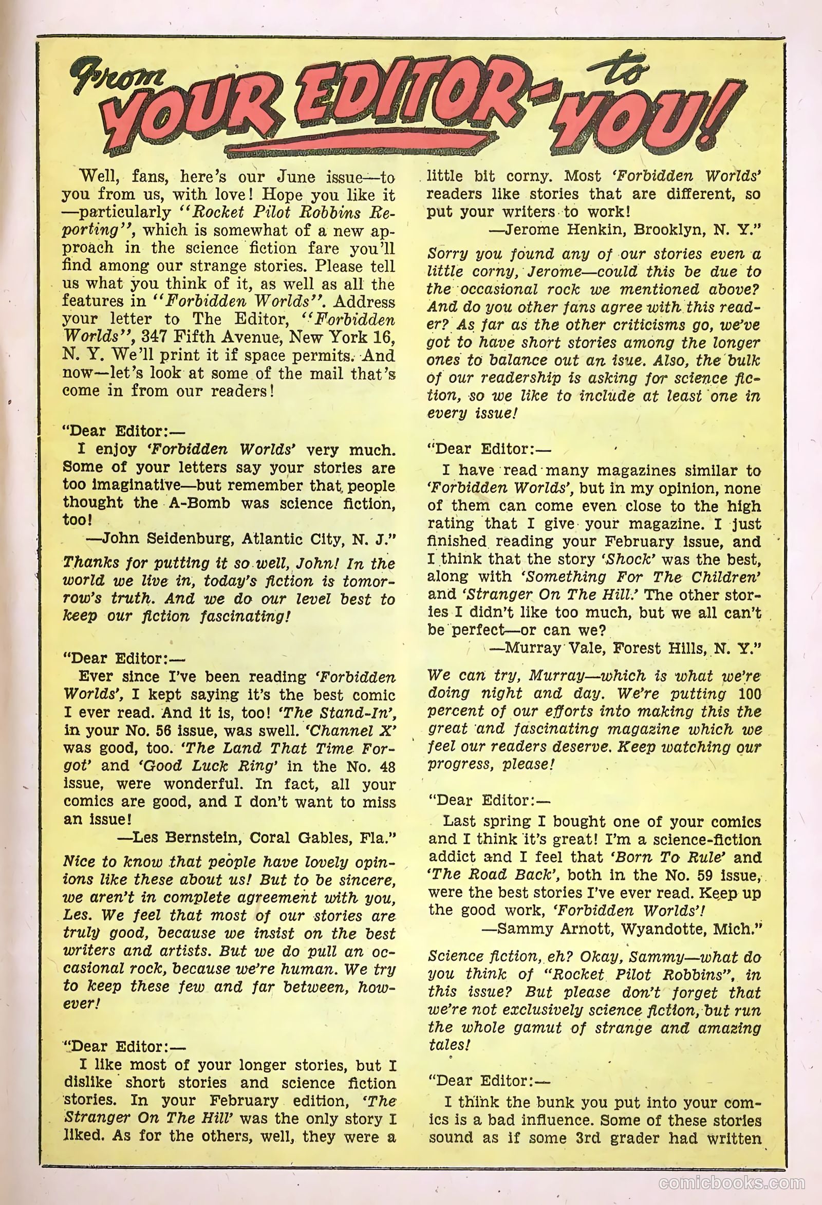 Forbidden Worlds #67 (1958) — page 29 of 36