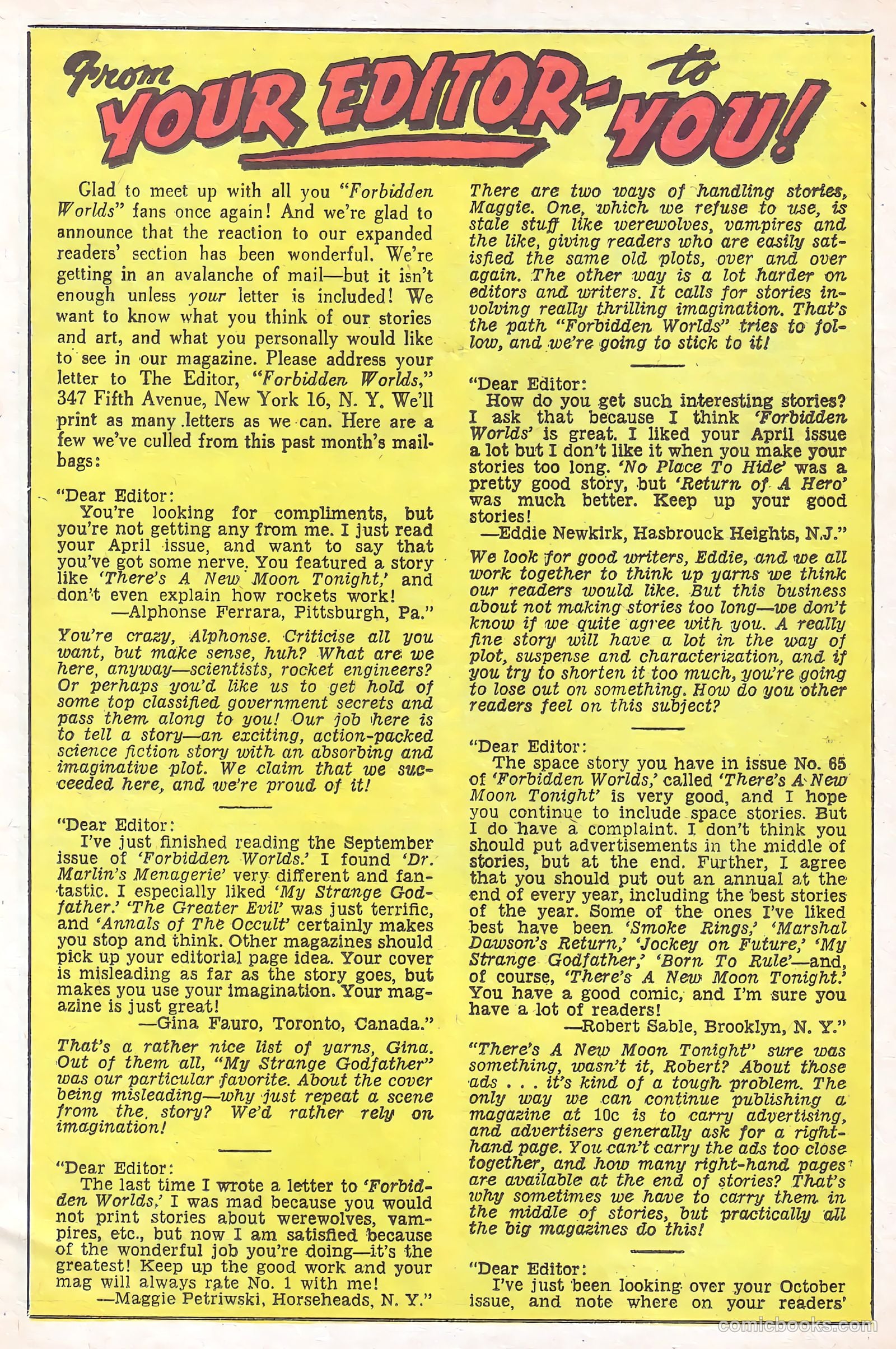 Forbidden Worlds #68 (1958) — page 25 of 36