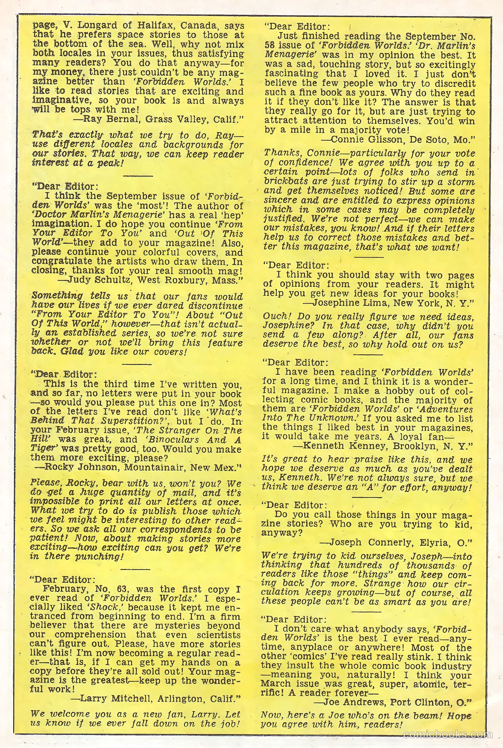 Forbidden Worlds #68 (1958) — page 26 of 36