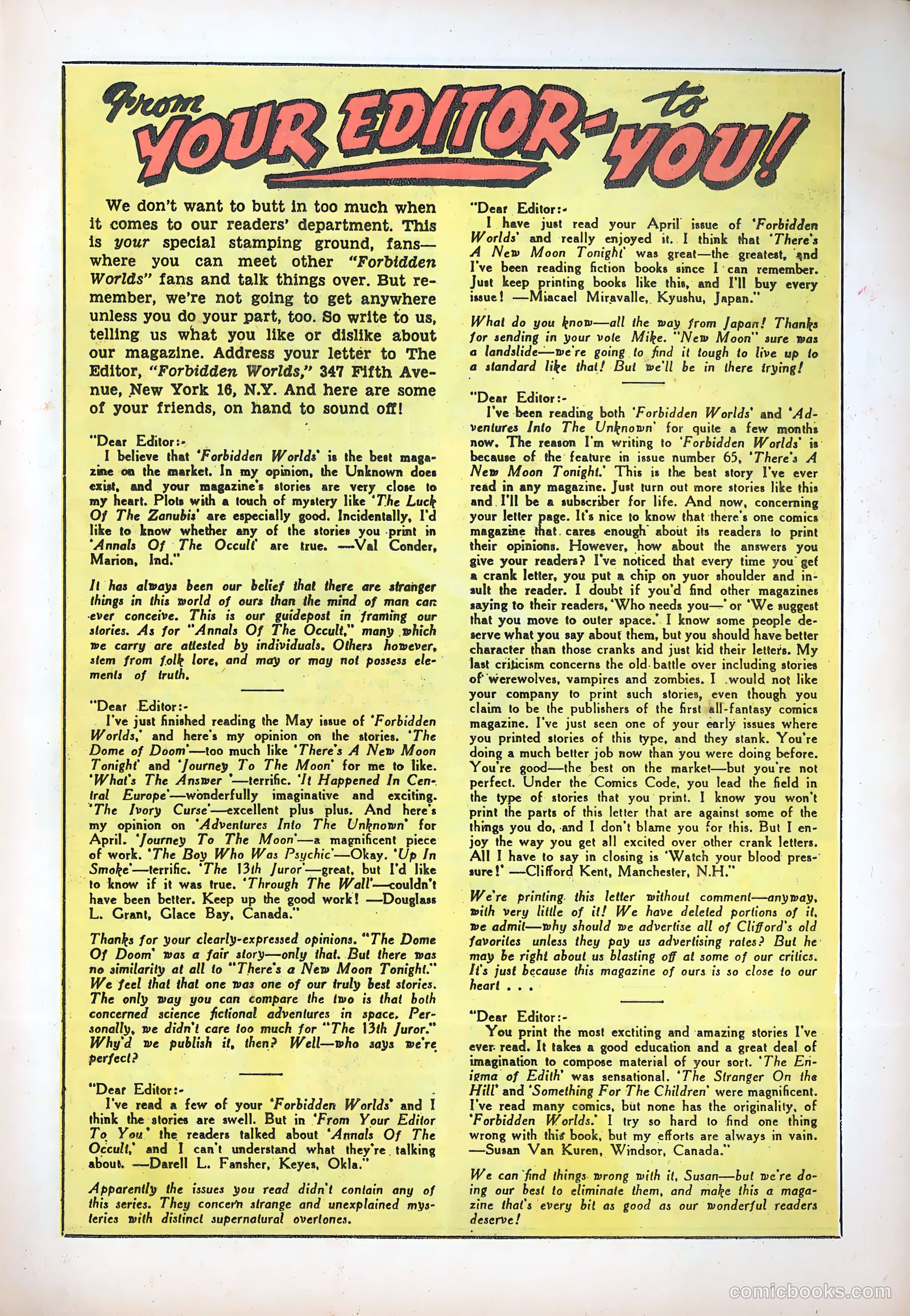 Forbidden Worlds #70 (1958) — page 17 of 36