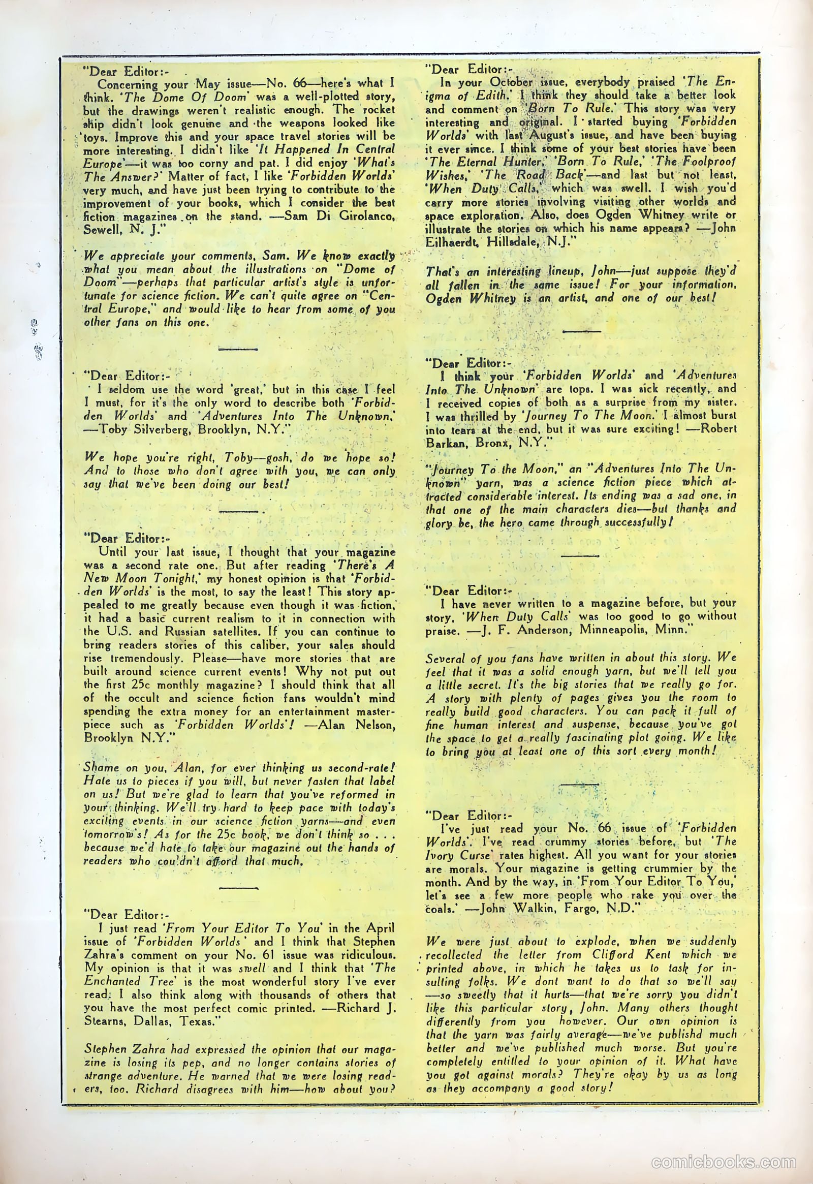 Forbidden Worlds #70 (1958) — page 18 of 36