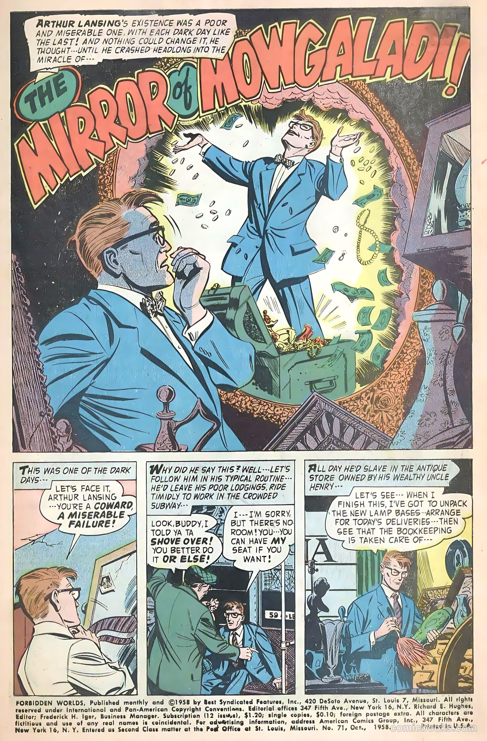 Forbidden Worlds #71 (1958) — page 3 of 36