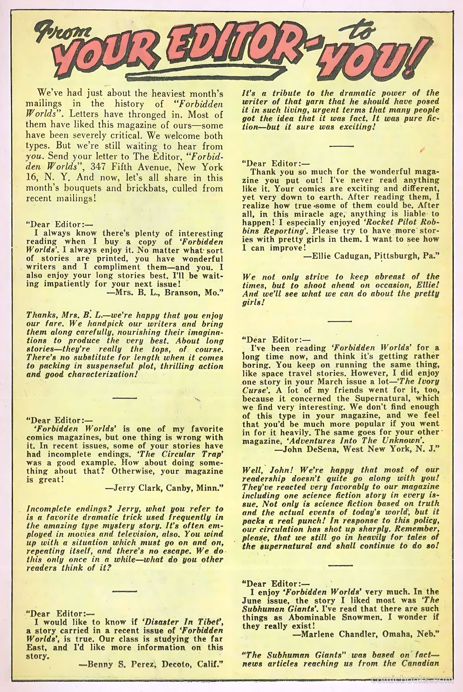 Forbidden Worlds #71 (1958) — page 17 of 36