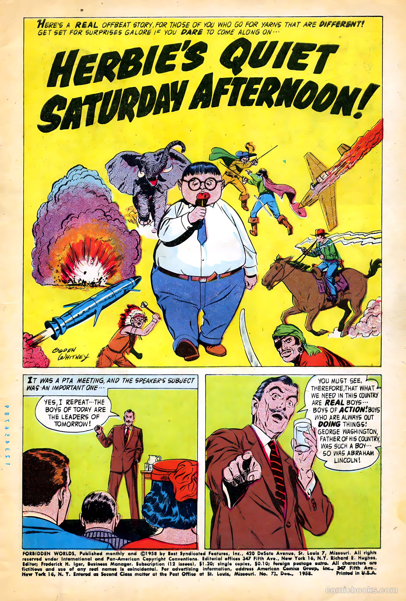 Forbidden Worlds #73 (1958) — page 3 of 36