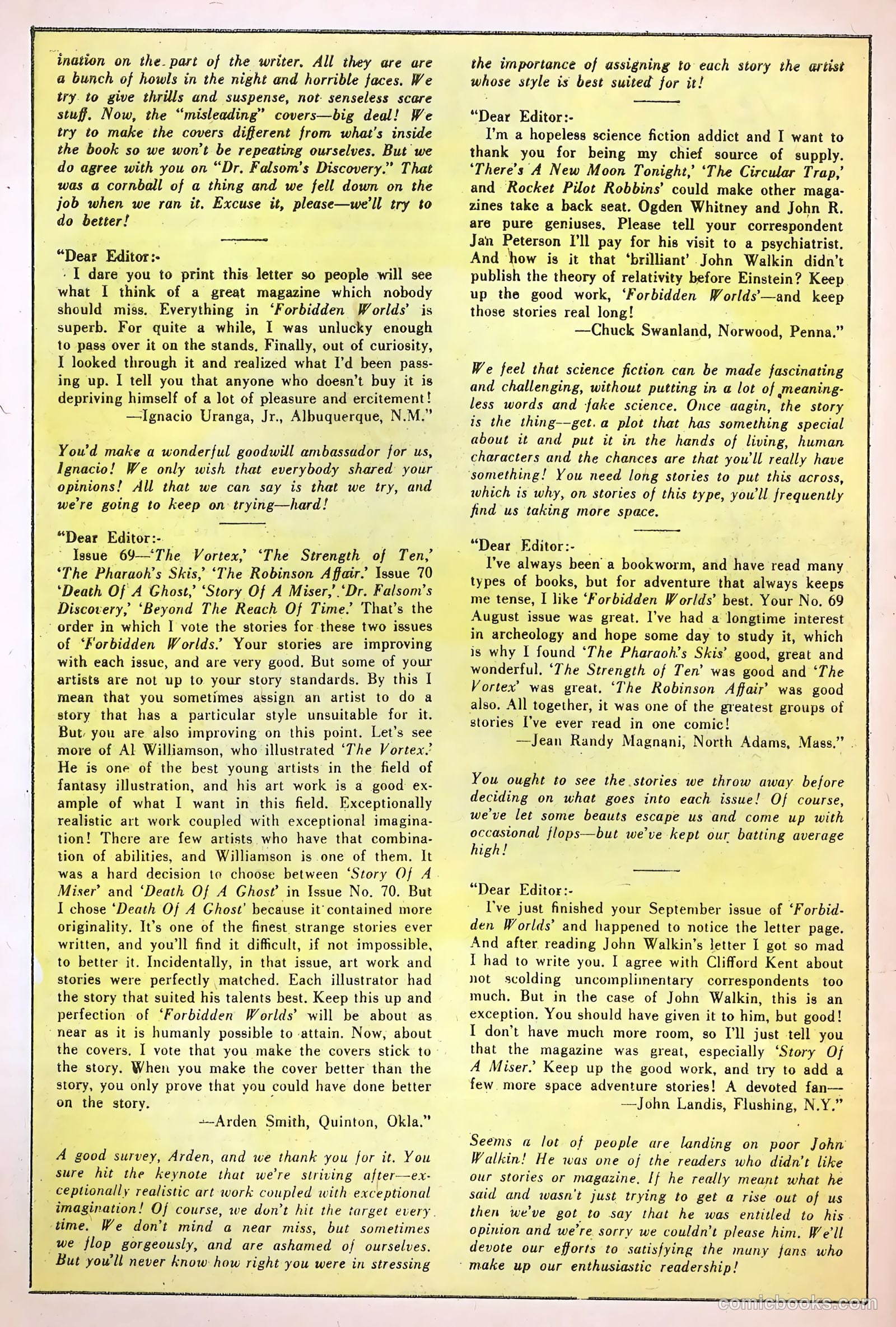 Forbidden Worlds #74 (1958) — page 18 of 36