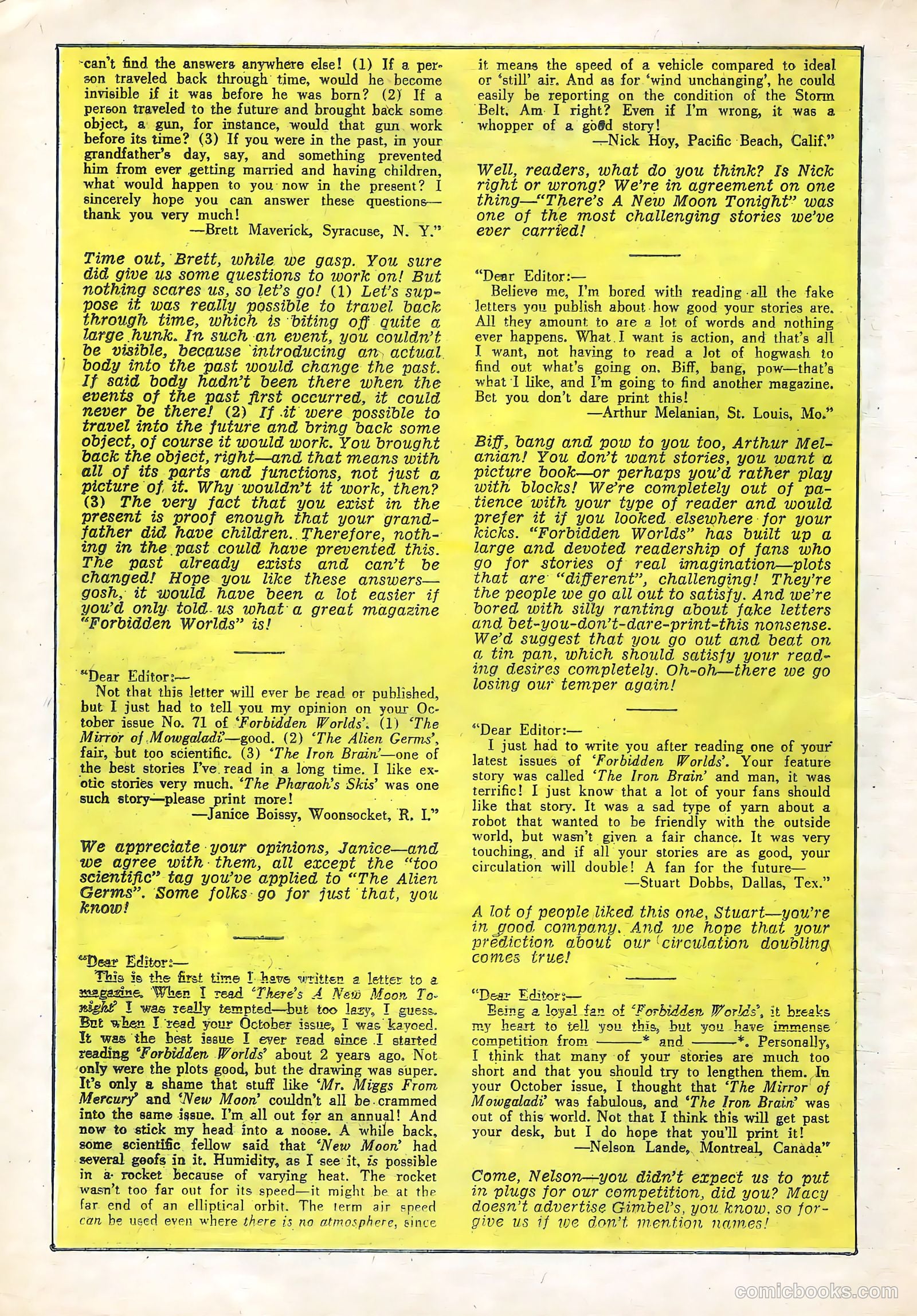 Forbidden Worlds #75 (1959) — page 16 of 36