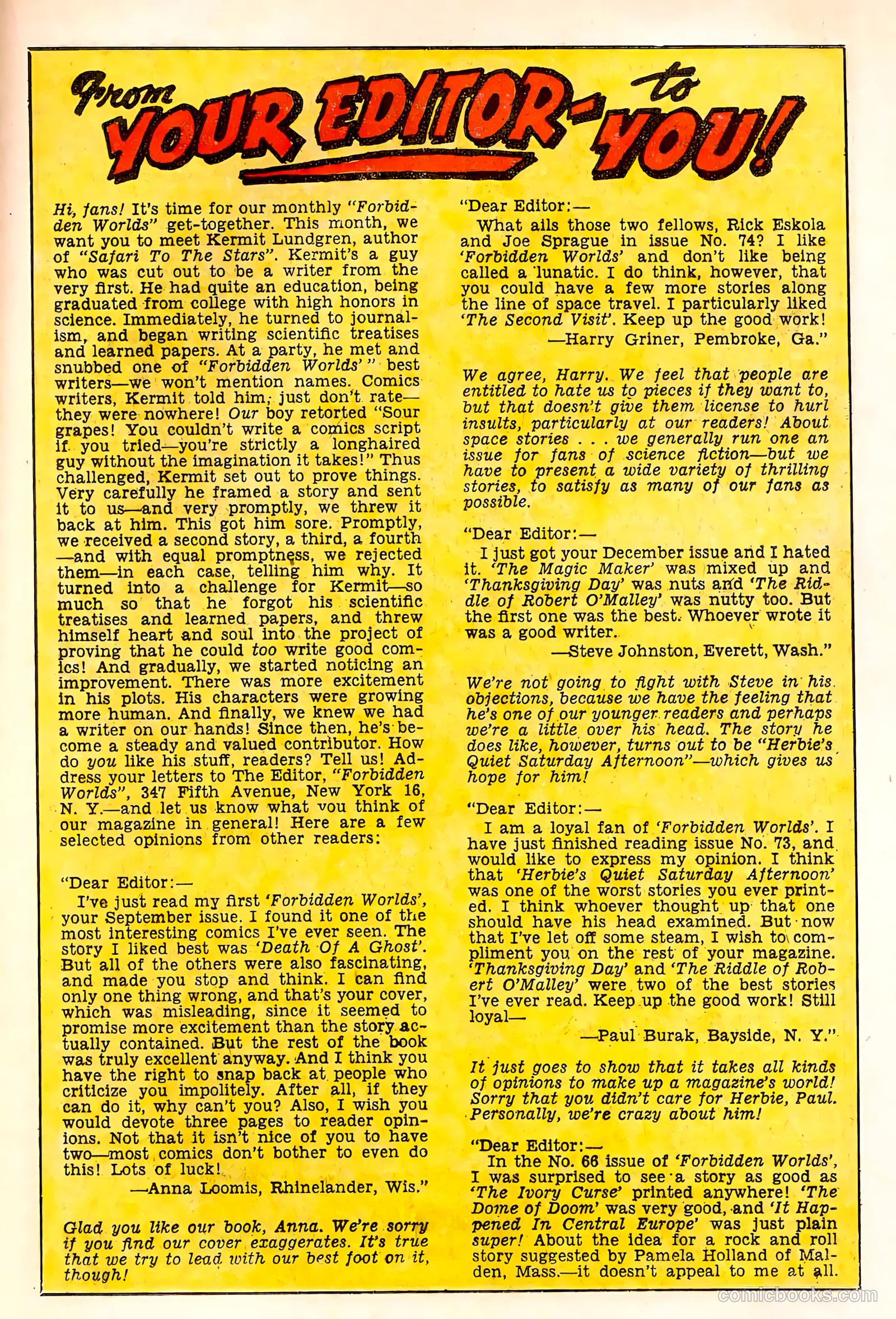 Forbidden Worlds #77 (1959) — page 20 of 37