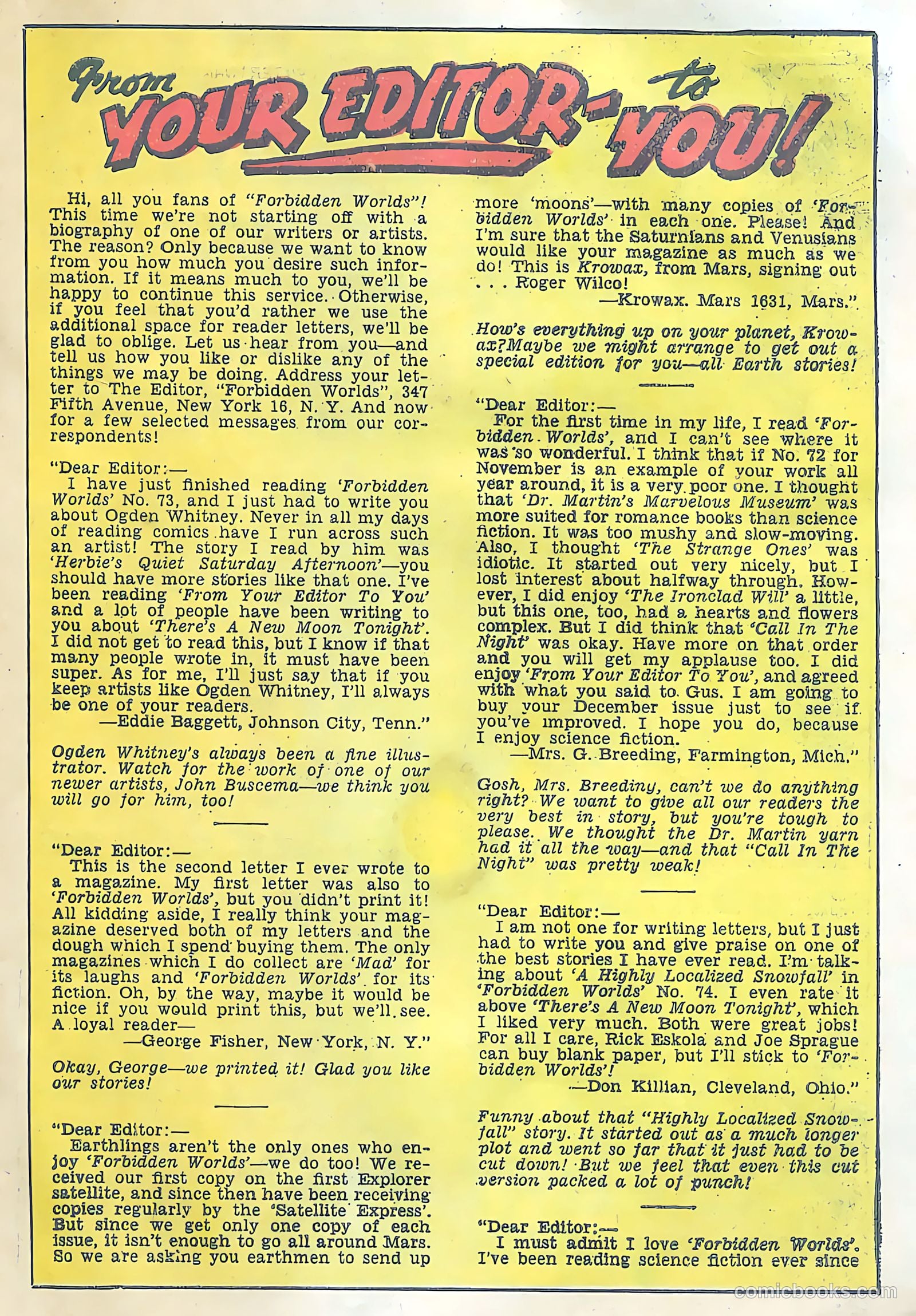Forbidden Worlds #78 (1959) — page 17 of 36
