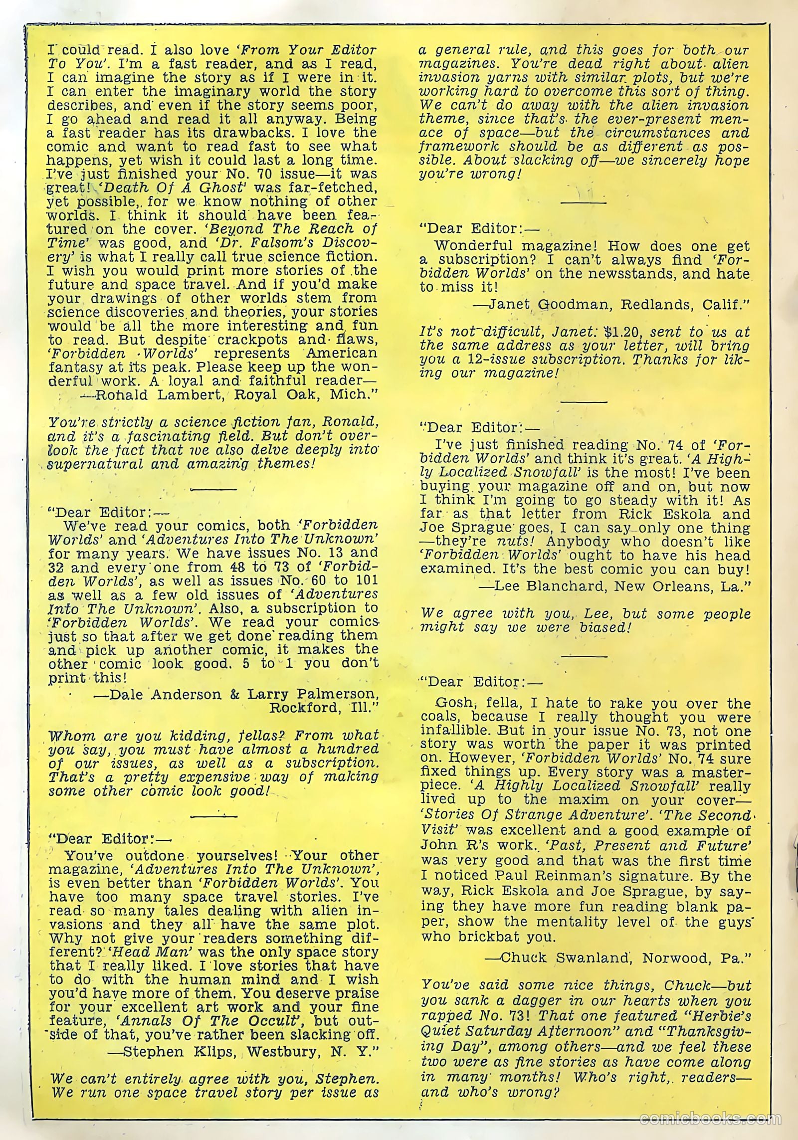Forbidden Worlds #78 (1959) — page 18 of 36