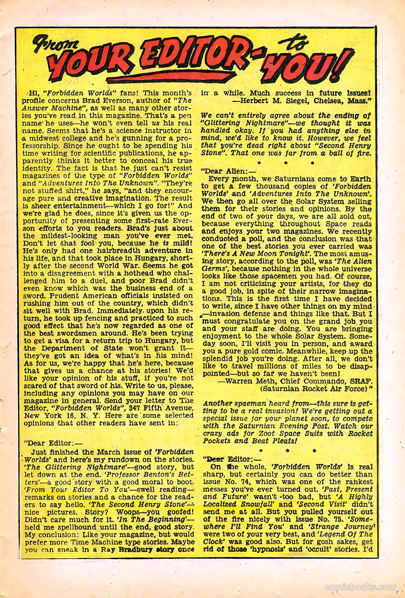 Forbidden Worlds #80 (1959) — page 13 of 36