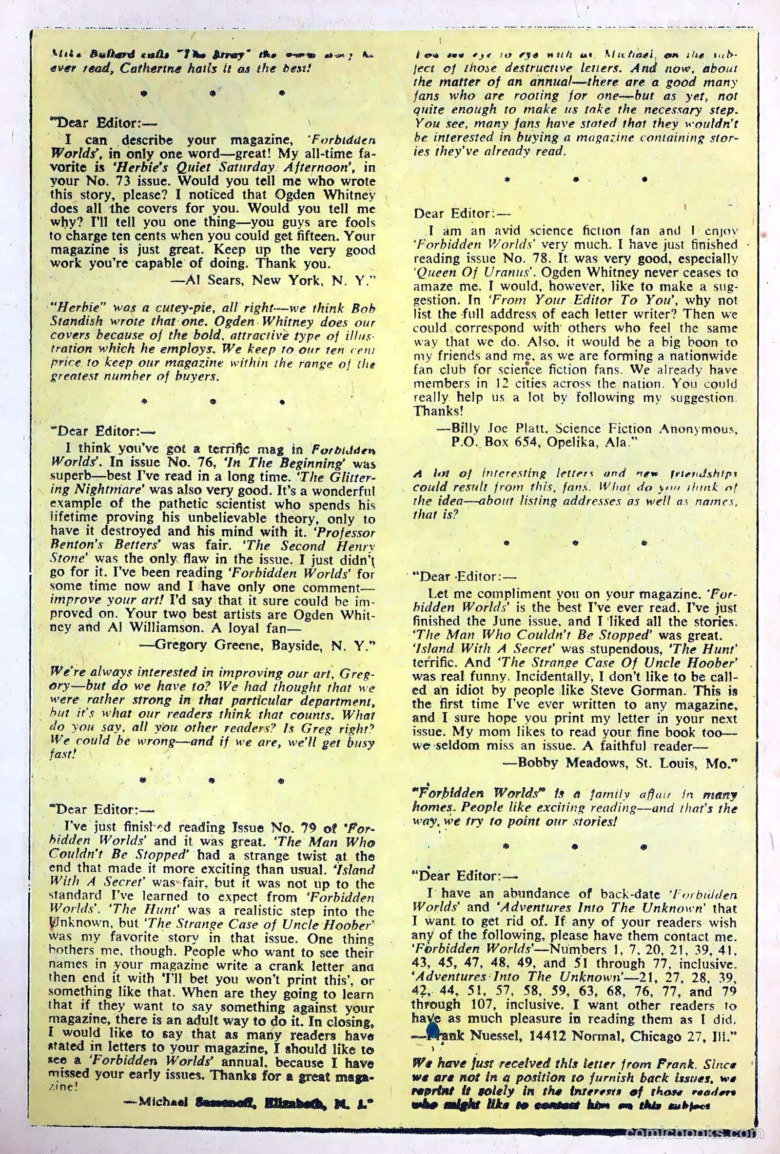 Forbidden Worlds #83 (1959) — page 14 of 36