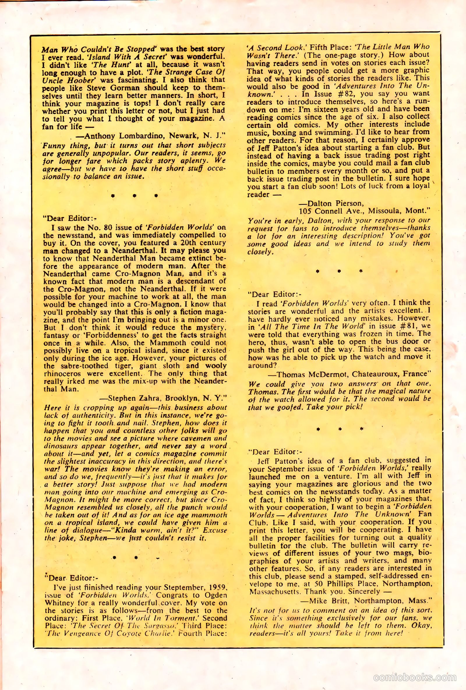 Forbidden Worlds #85 (1959) — page 16 of 36