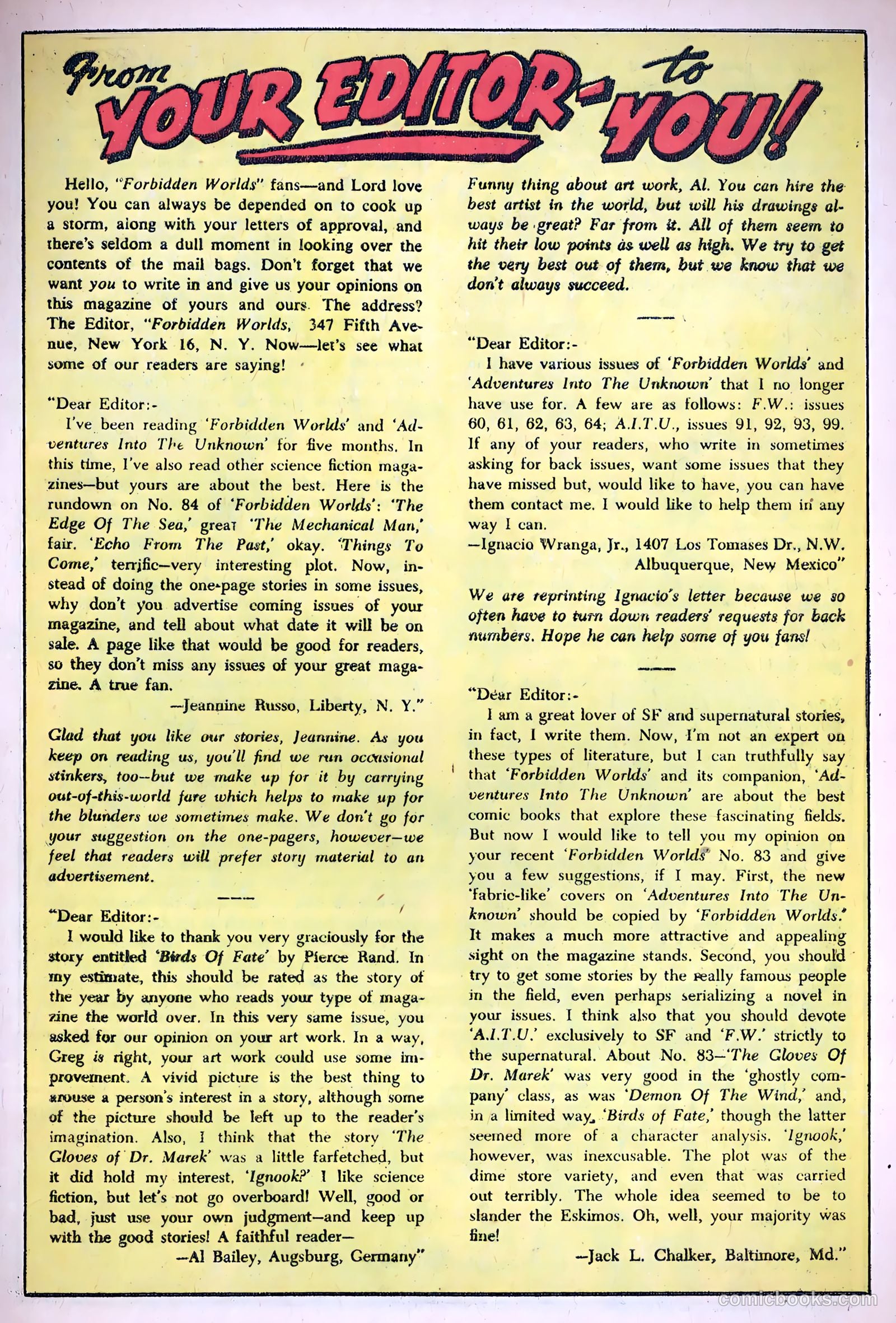 Forbidden Worlds #86 (1960) — page 13 of 36