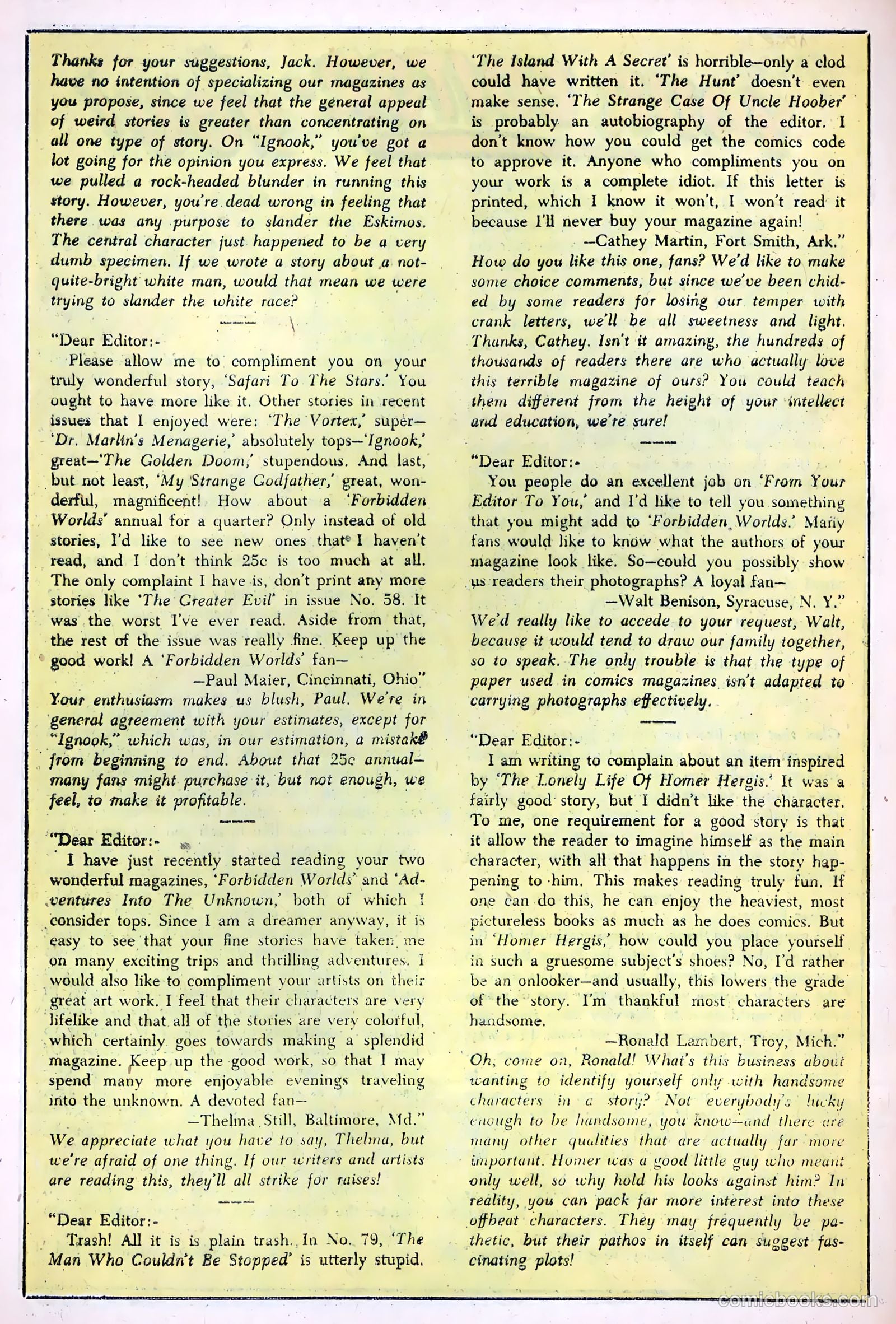 Forbidden Worlds #86 (1960) — page 14 of 36
