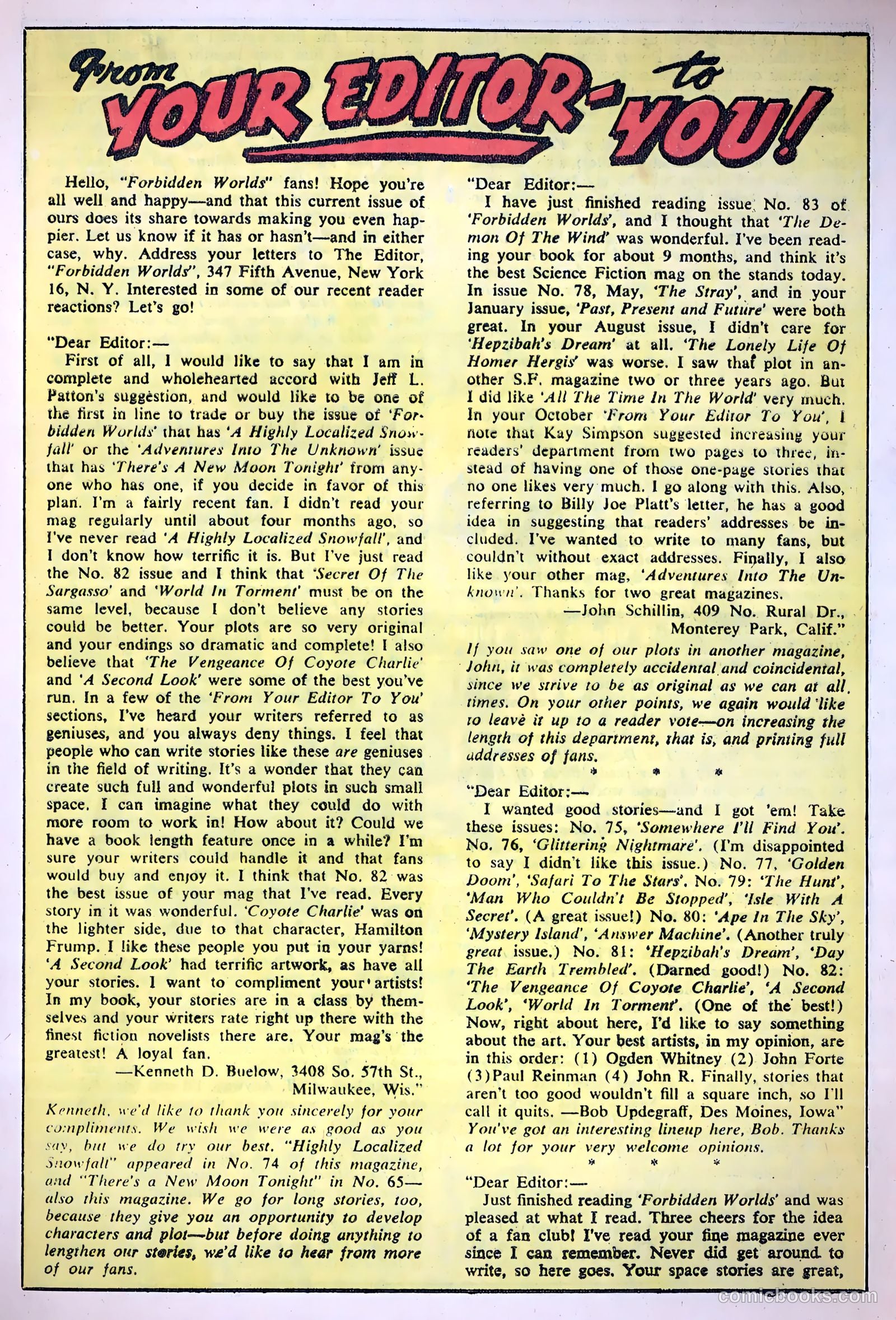 Forbidden Worlds #88 (1960) — page 17 of 36