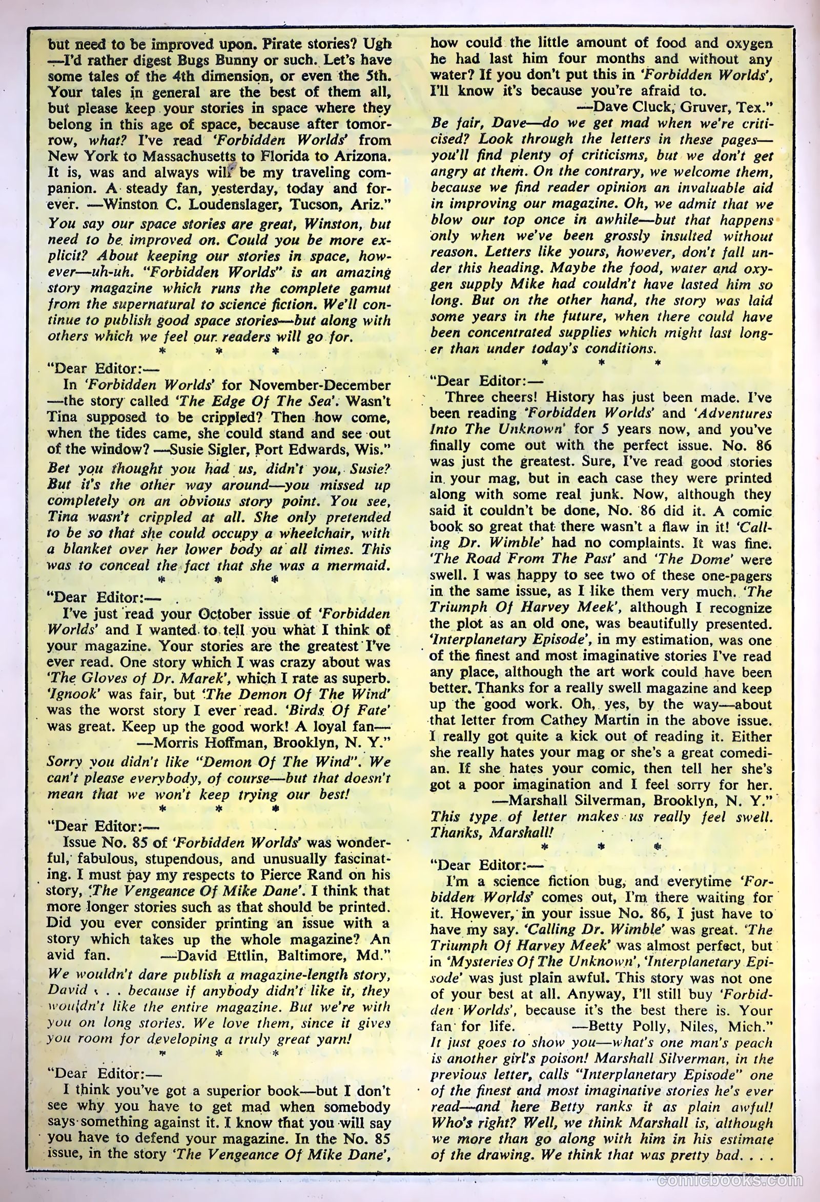 Forbidden Worlds #88 (1960) — page 18 of 36