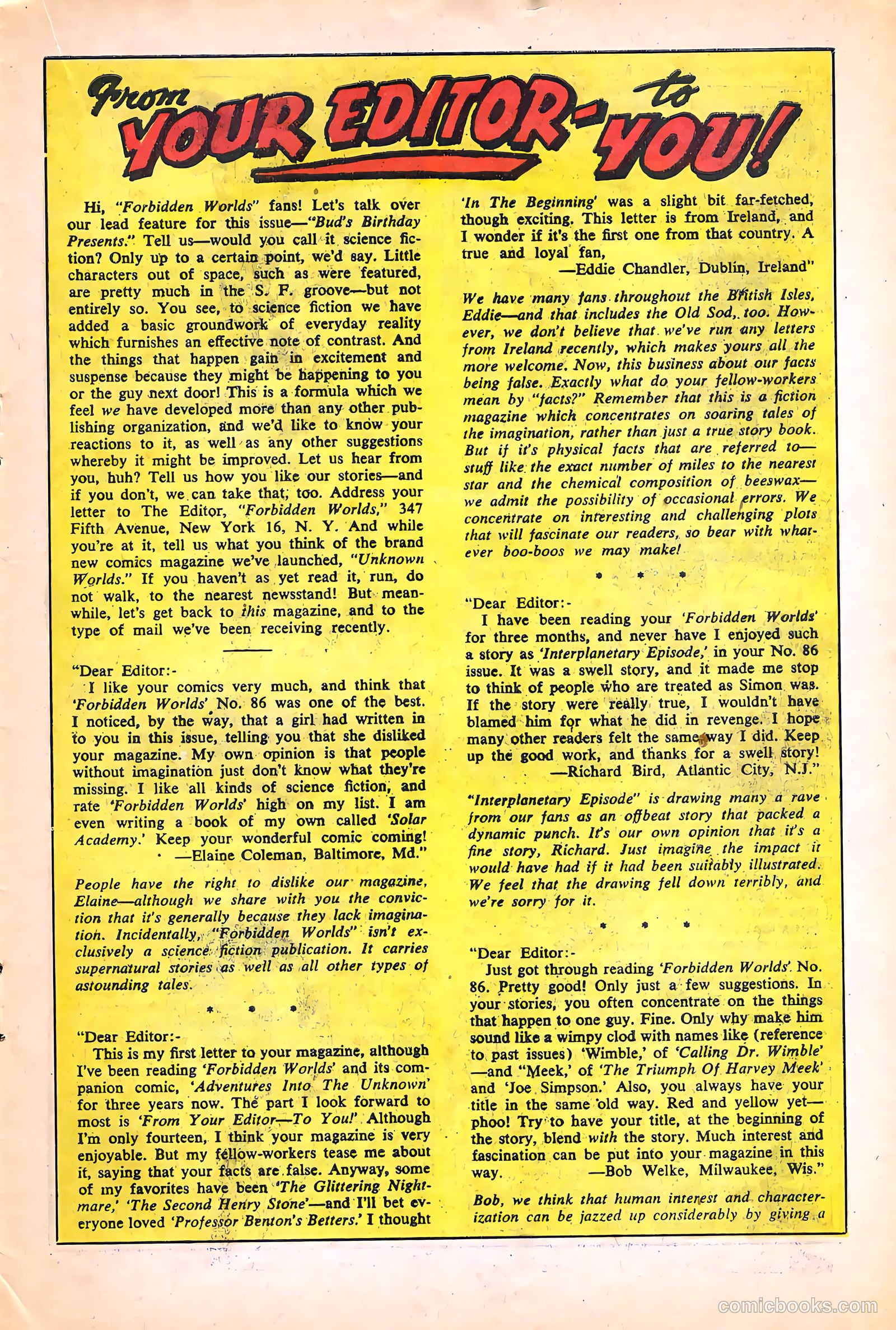 Forbidden Worlds #91 (1960) — page 15 of 36