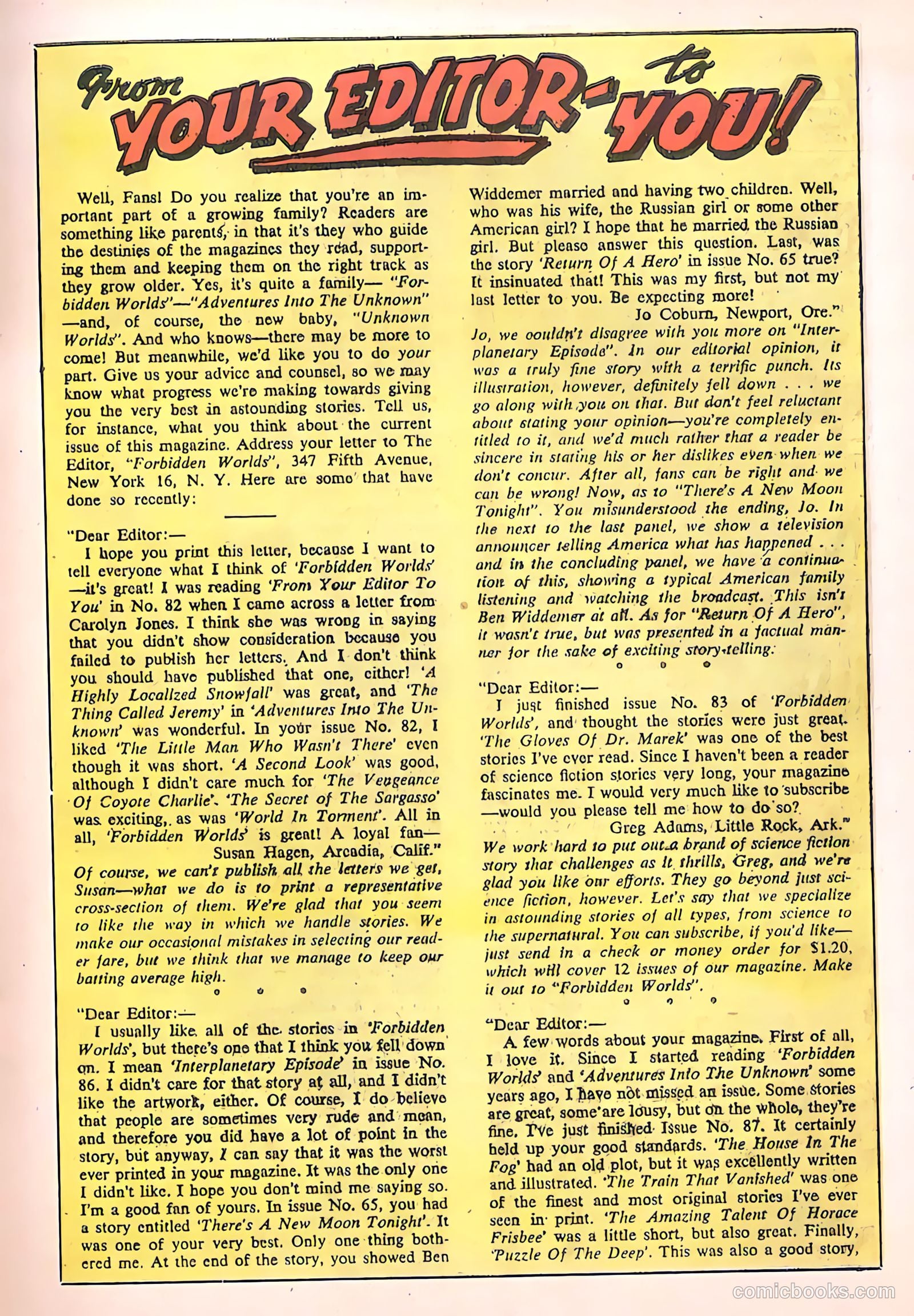 Forbidden Worlds #92 (1960) — page 15 of 36