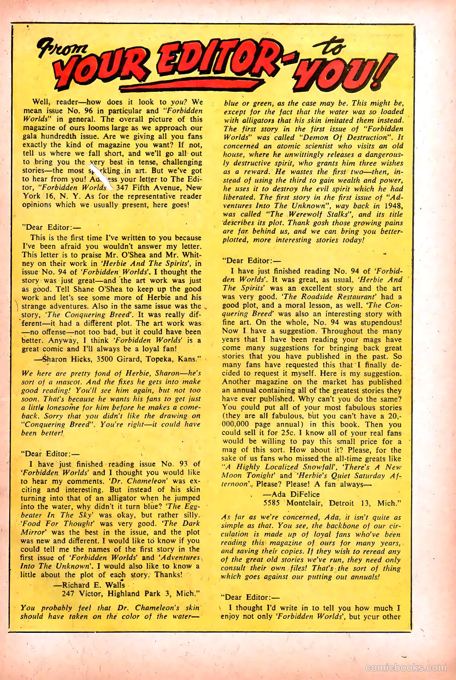 Forbidden Worlds #96 (1961) — page 15 of 36