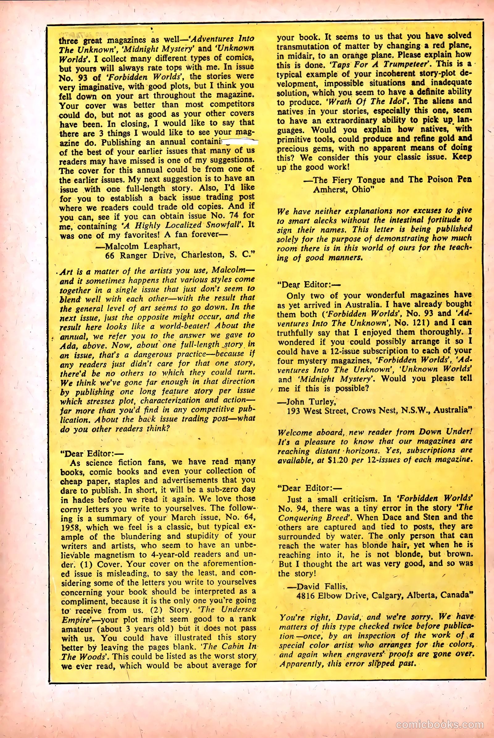 Forbidden Worlds #96 (1961) — page 16 of 36