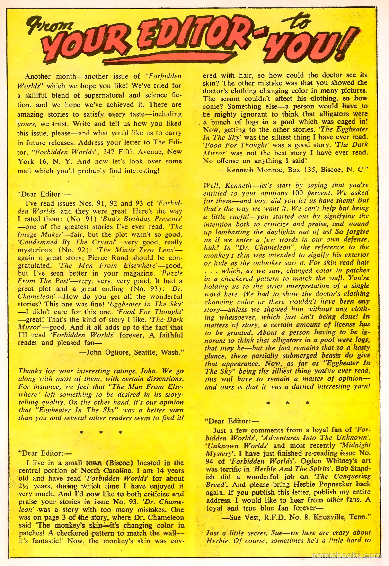 Forbidden Worlds #97 (1961) — page 15 of 36