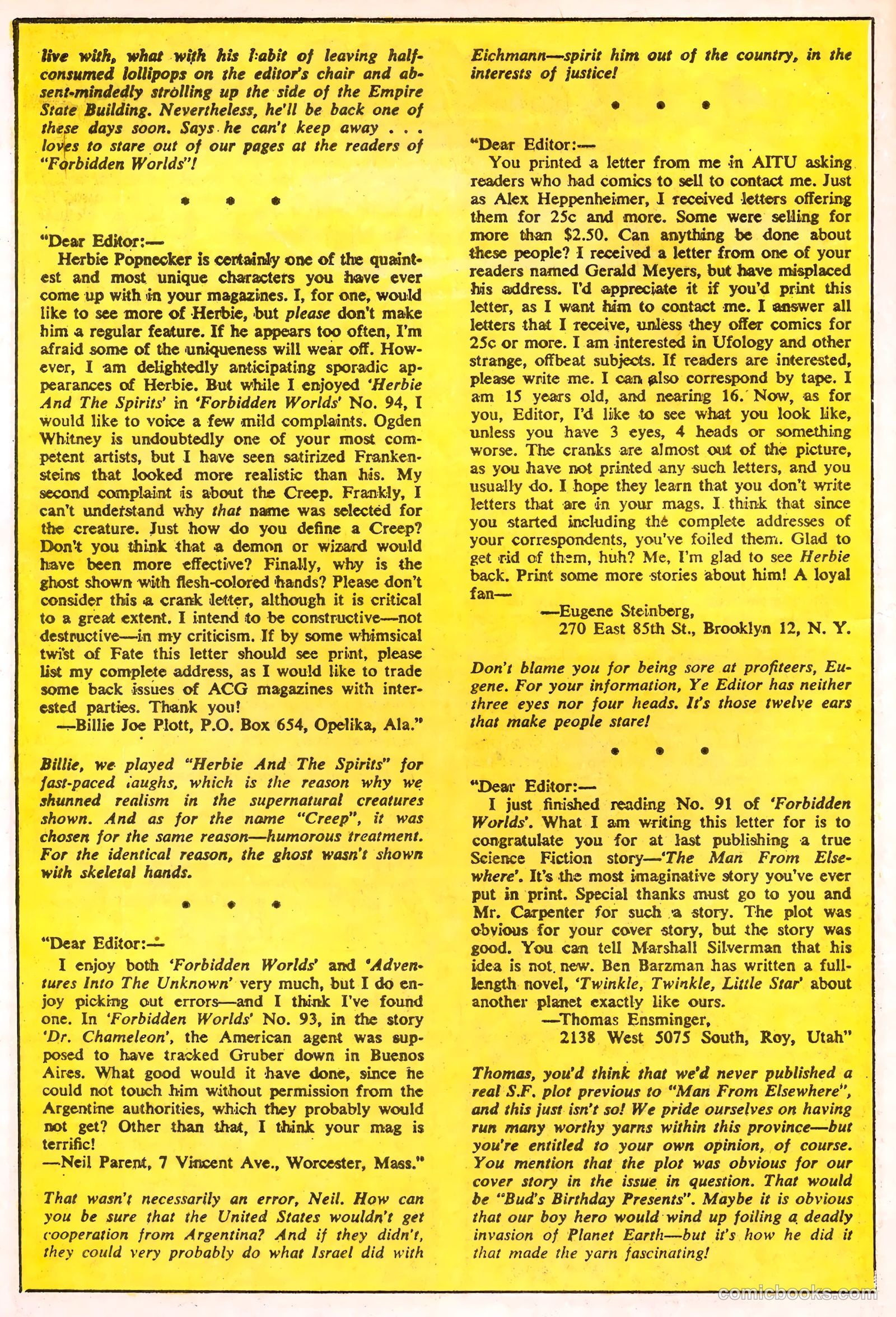 Forbidden Worlds #97 (1961) — page 16 of 36