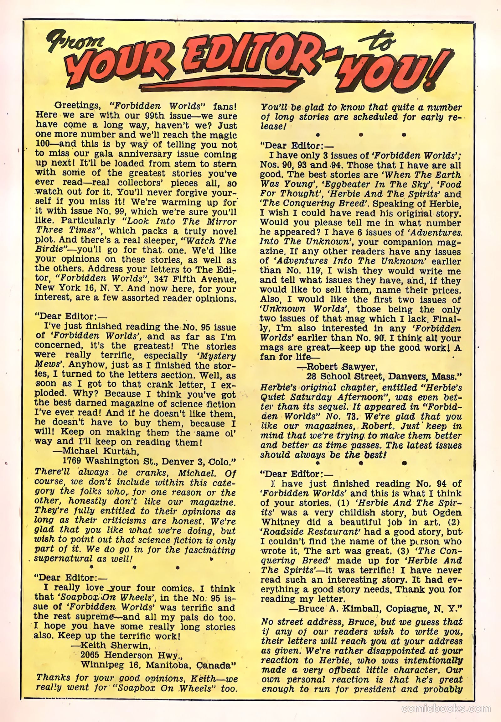 Forbidden Worlds #99 (1961) — page 15 of 36