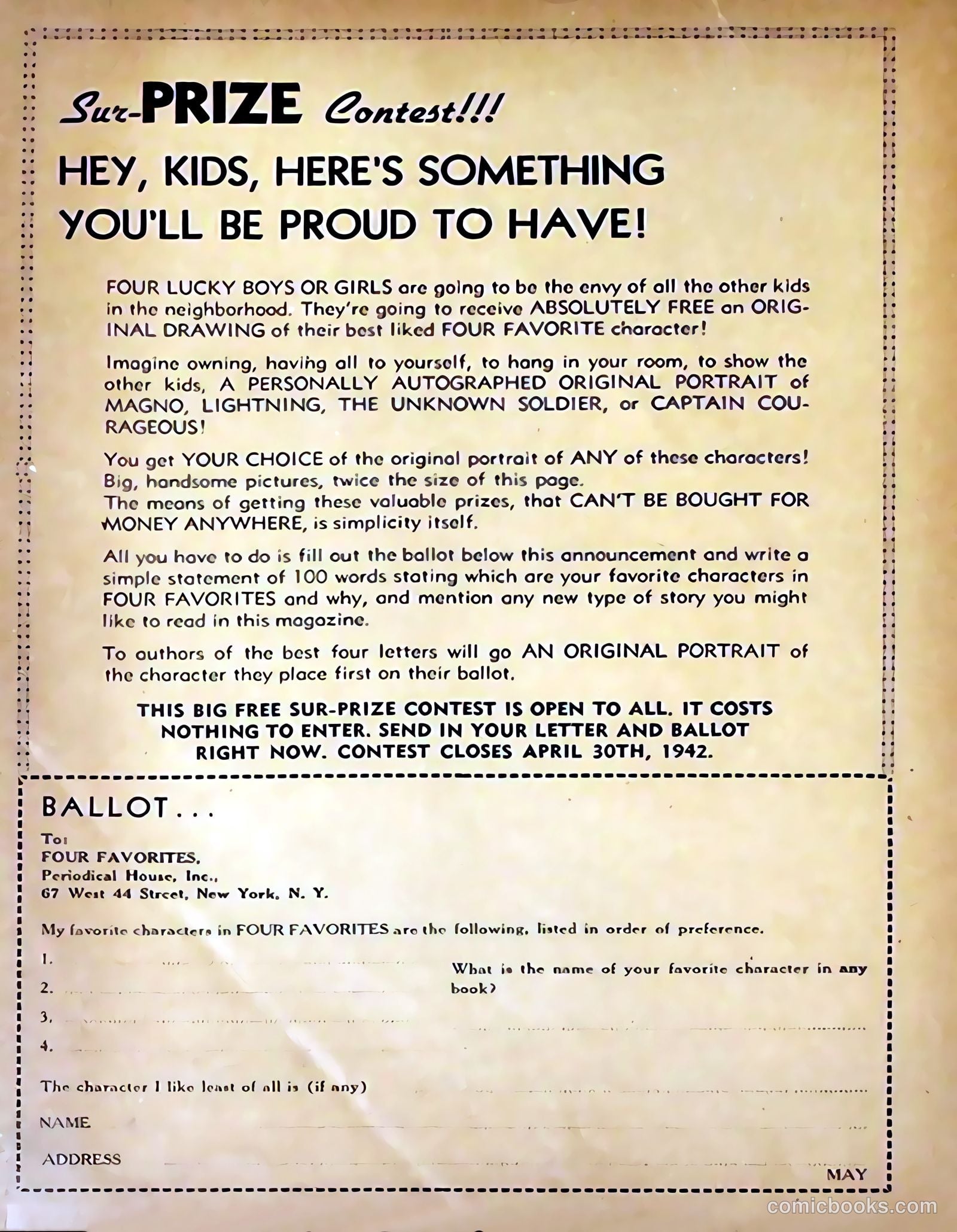 Four Favorites #5 (1942) — page 67 of 68