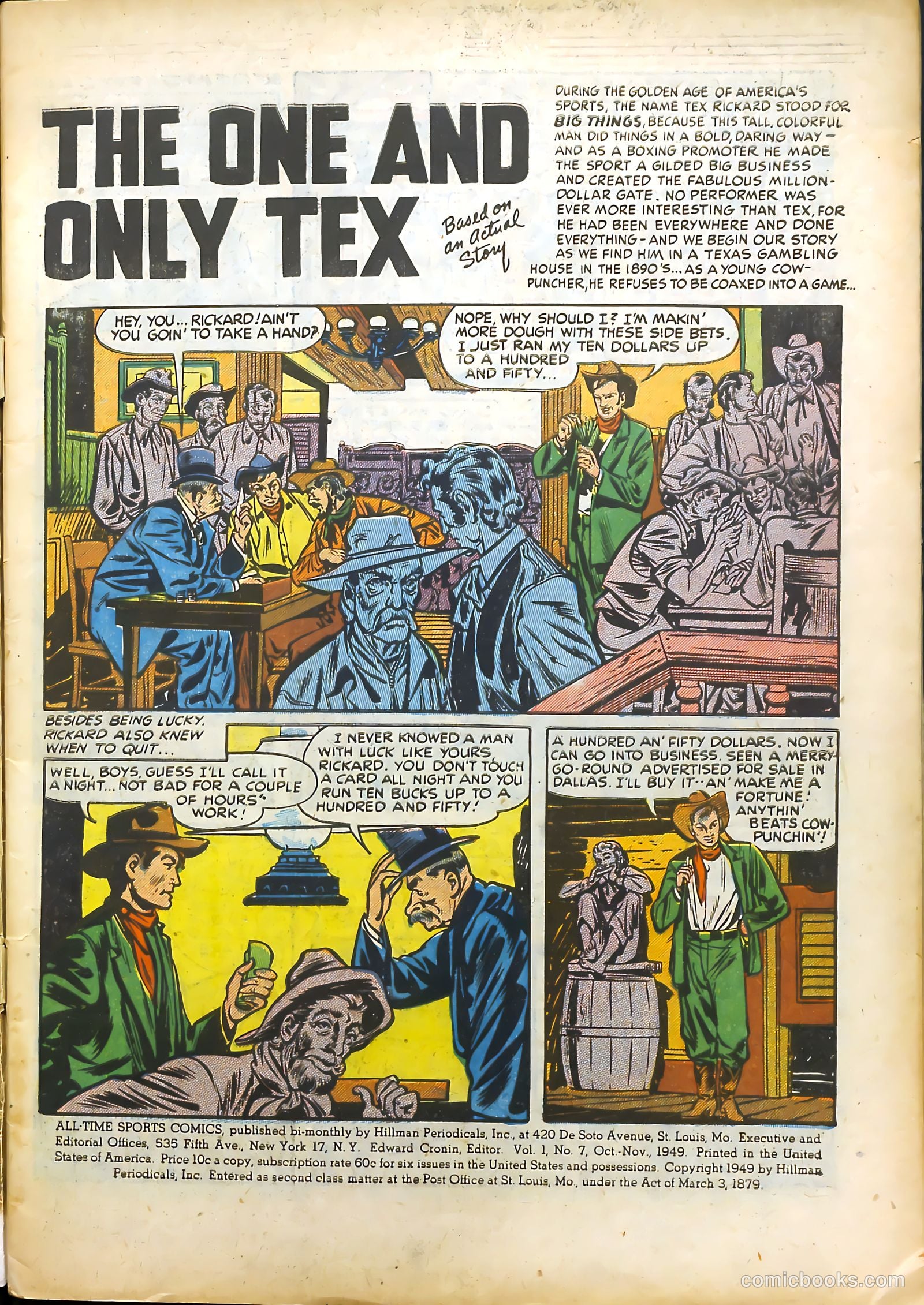 All-Time Sports Comics #7 (1949) — page 3 of 53