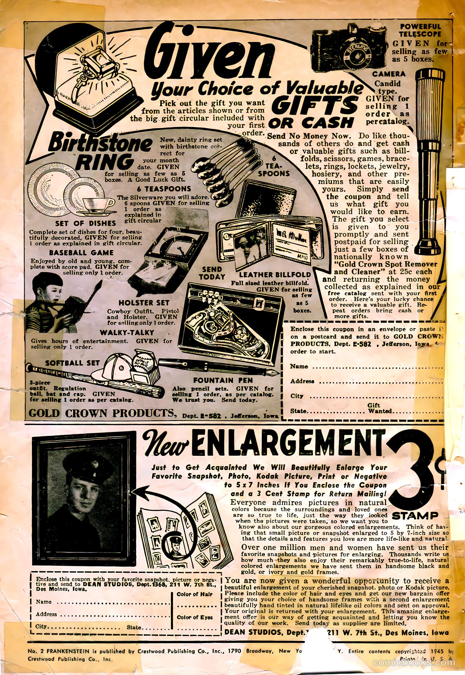 Frankenstein #2 (1945) — page 2 of 52