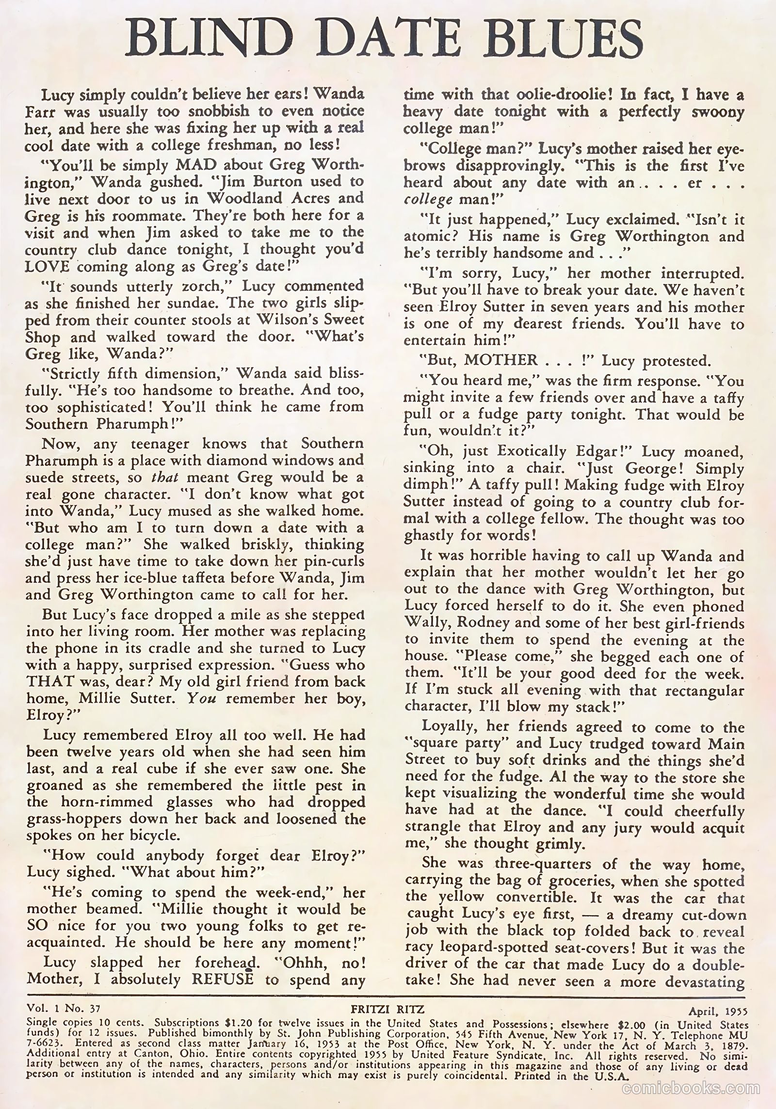 Fritzi Ritz #37 (1955) — page 2 of 32