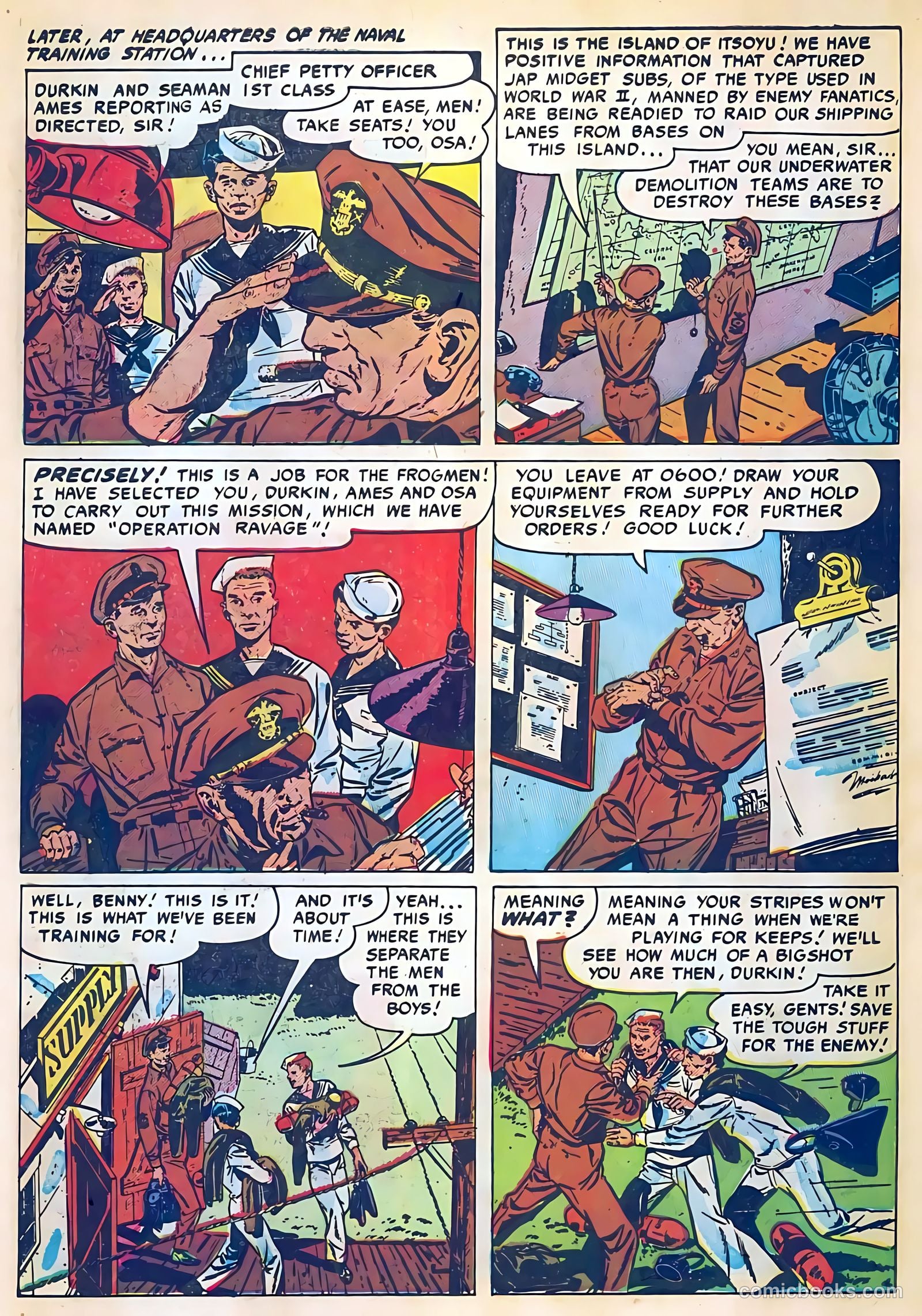 Frogman Comics #1 (1952) — page 6 of 36