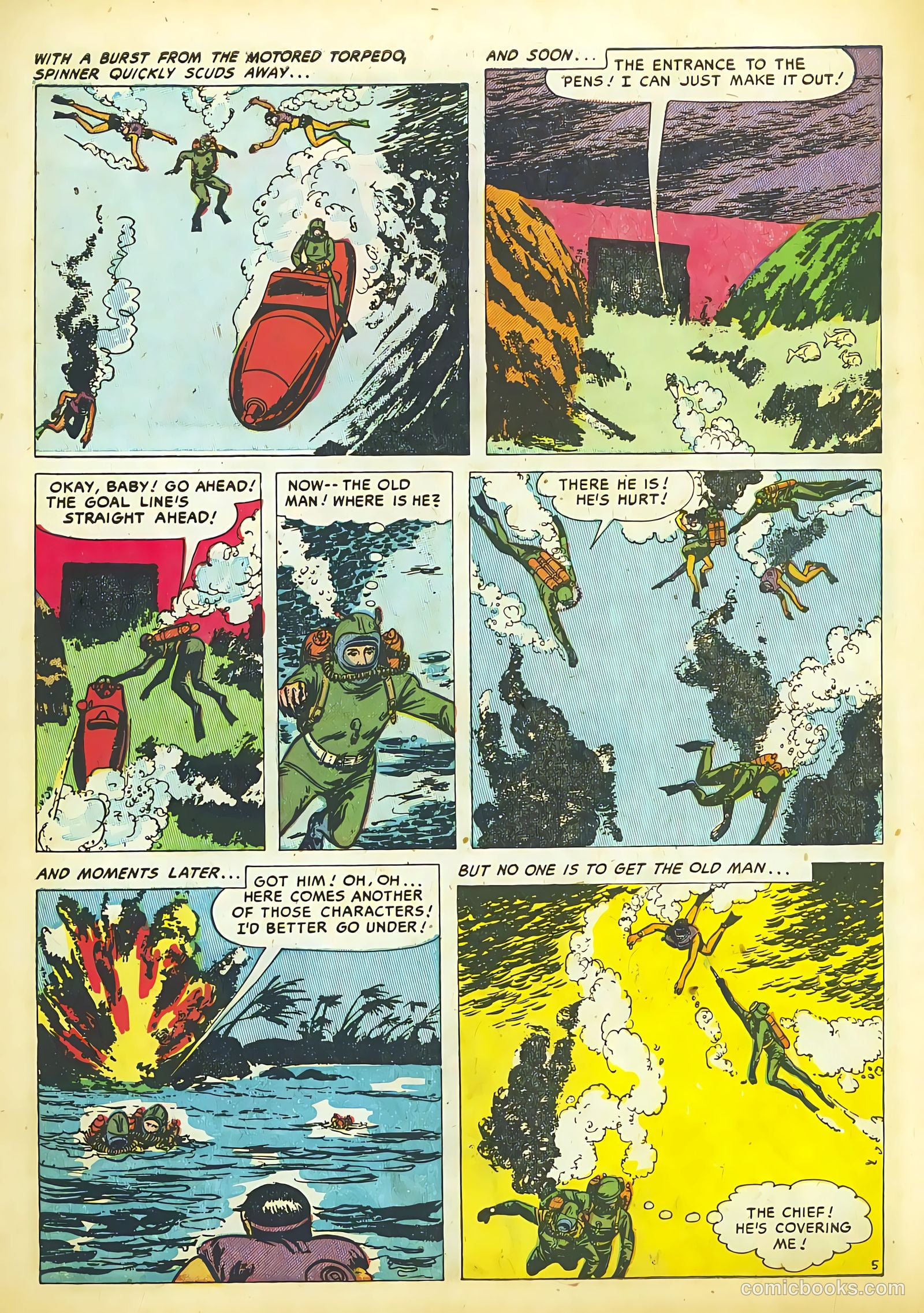 Frogman Comics #4 (1952) — page 7 of 36